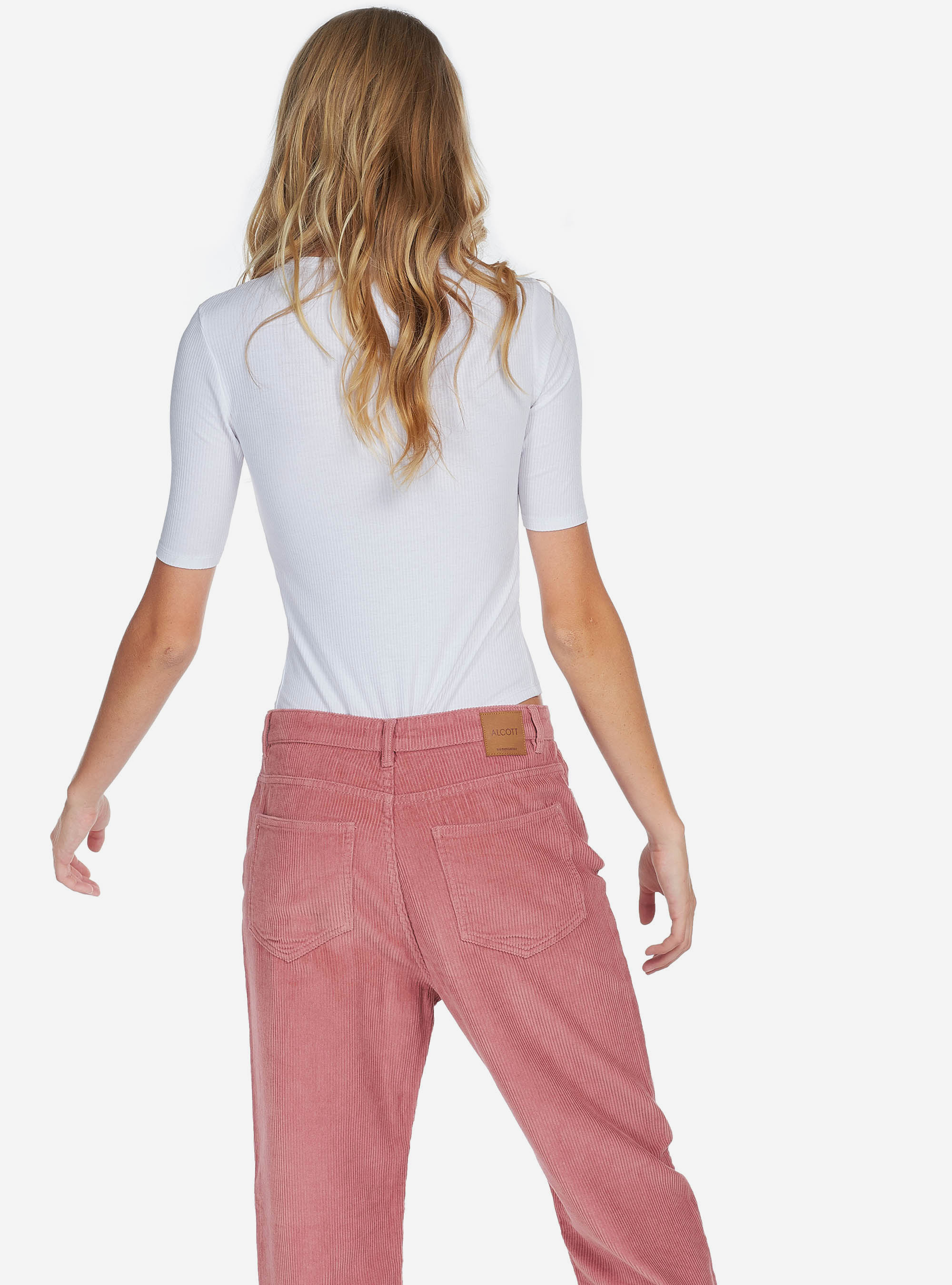 Body con maniche corte, BIANCO