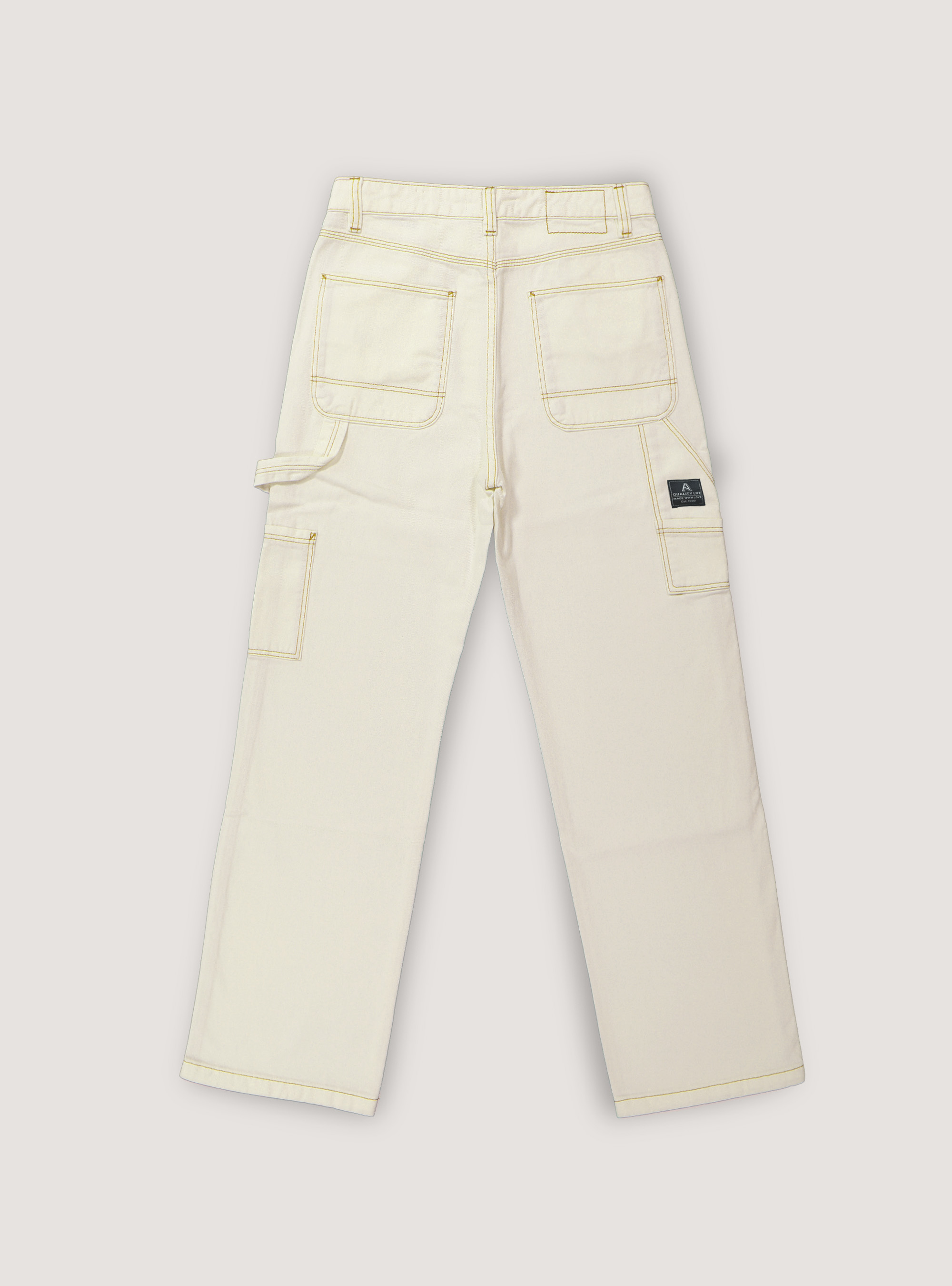 Pantalon en toile de charpentier, WH1 OFF WHITE