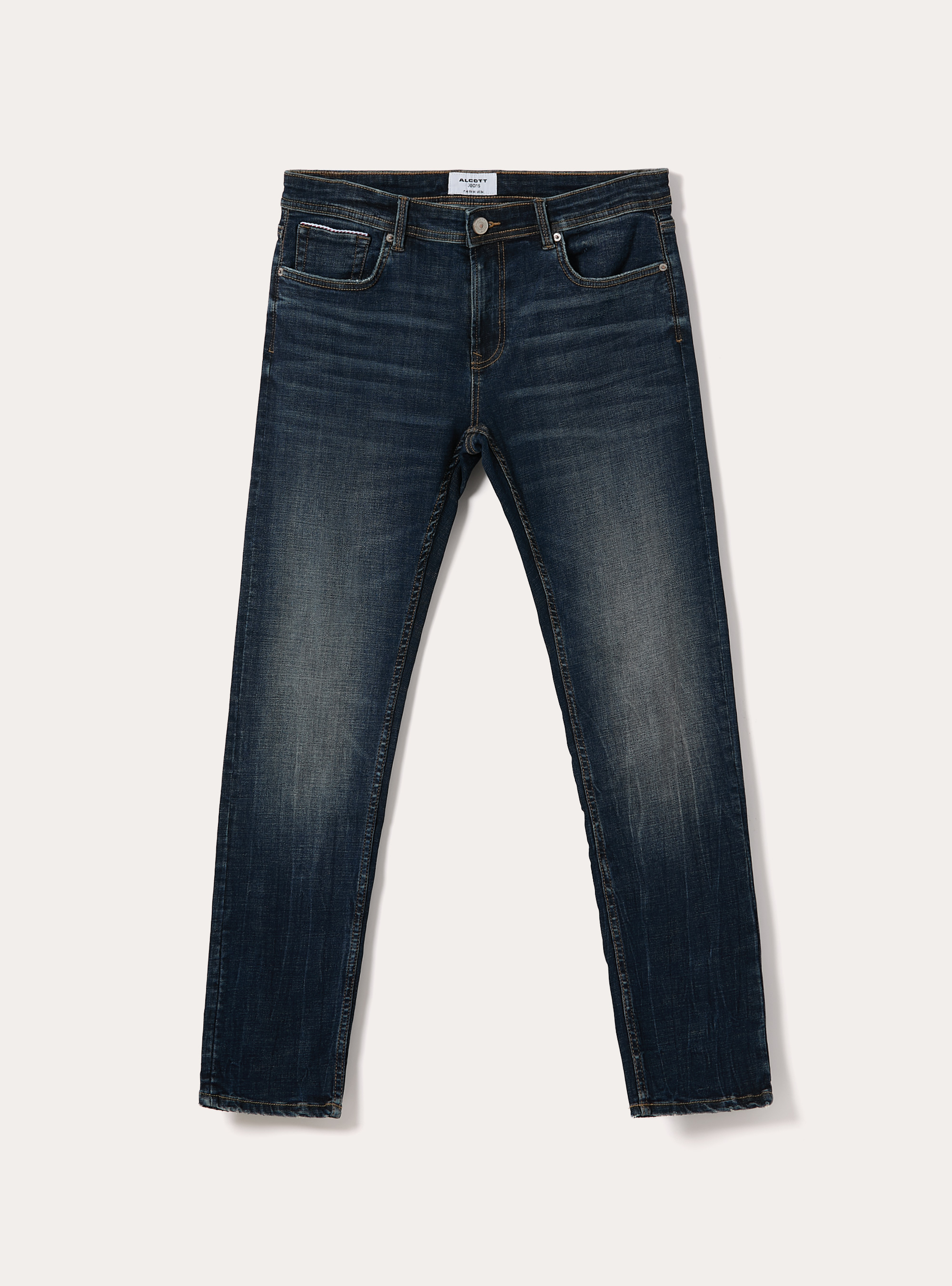 Jeans skinny fit, D100 BLUE DARK OVERDYE