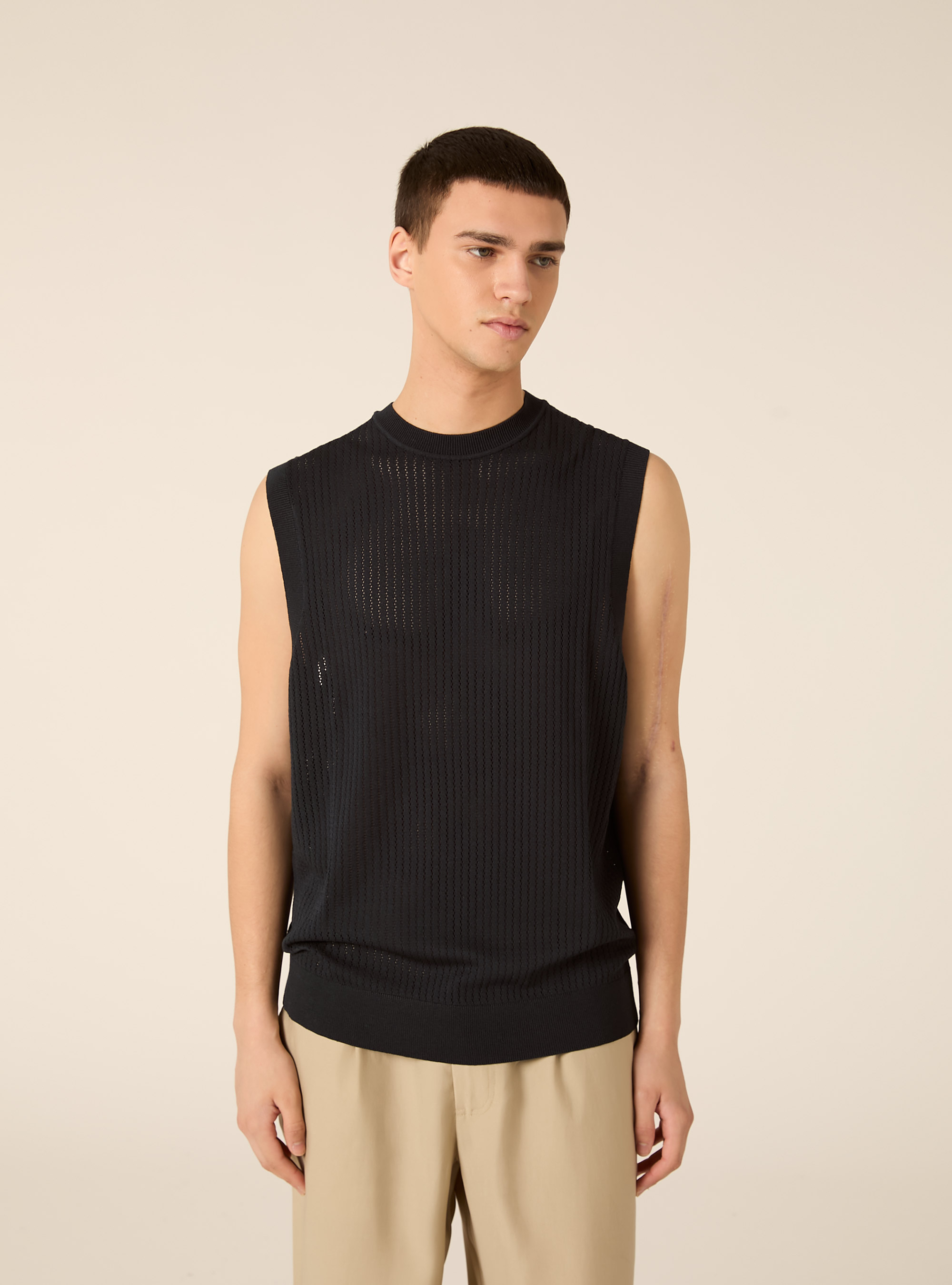 Gilet regular fit in maglia, NA2 NAVY MEDIUM