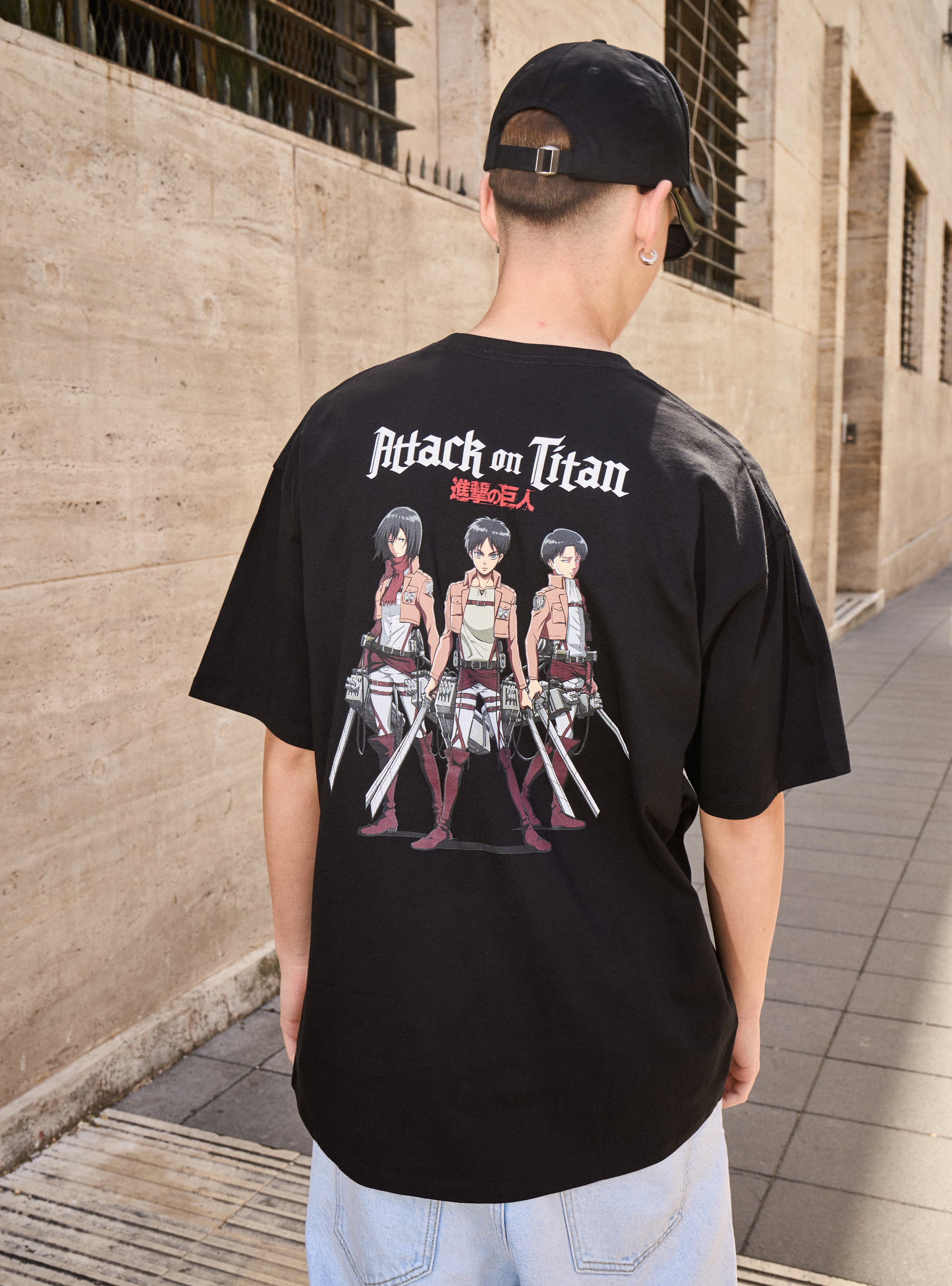 Attack on Titan / Alcott T-shirt, BK1 BLACK
