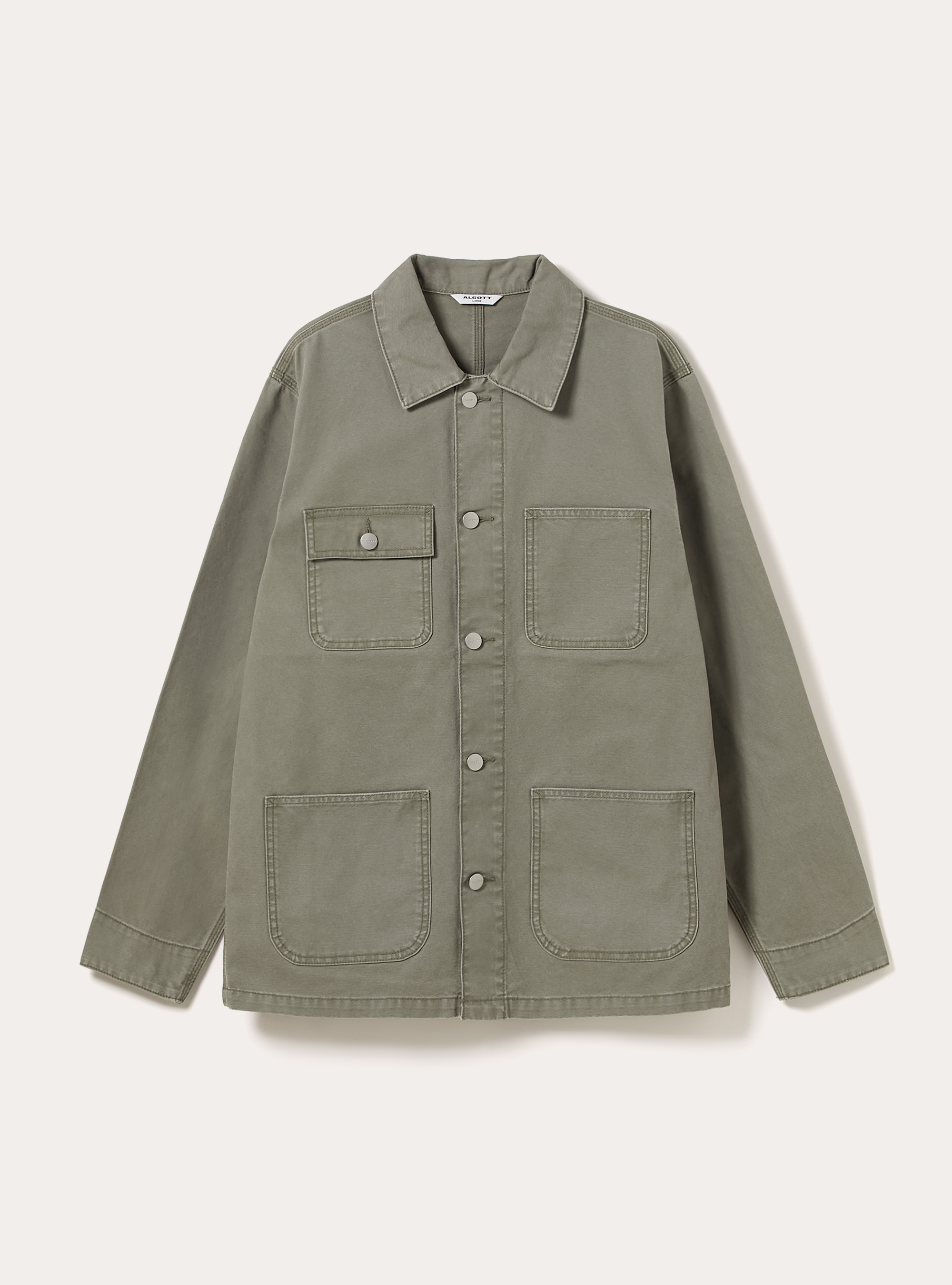 Giacca camicia in canvas tasche a toppa, KY2 KAKY MEDIUM