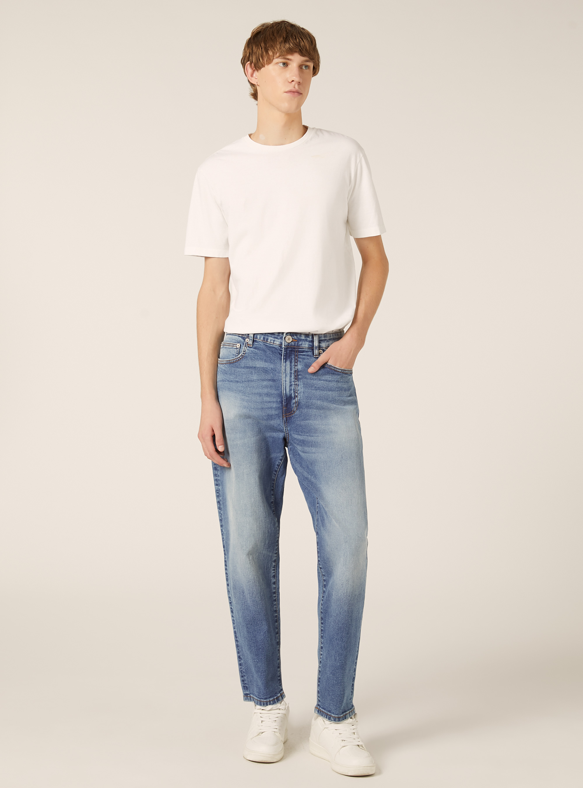 Jeans coupe décontractée, D003 MEDIUM BLUE