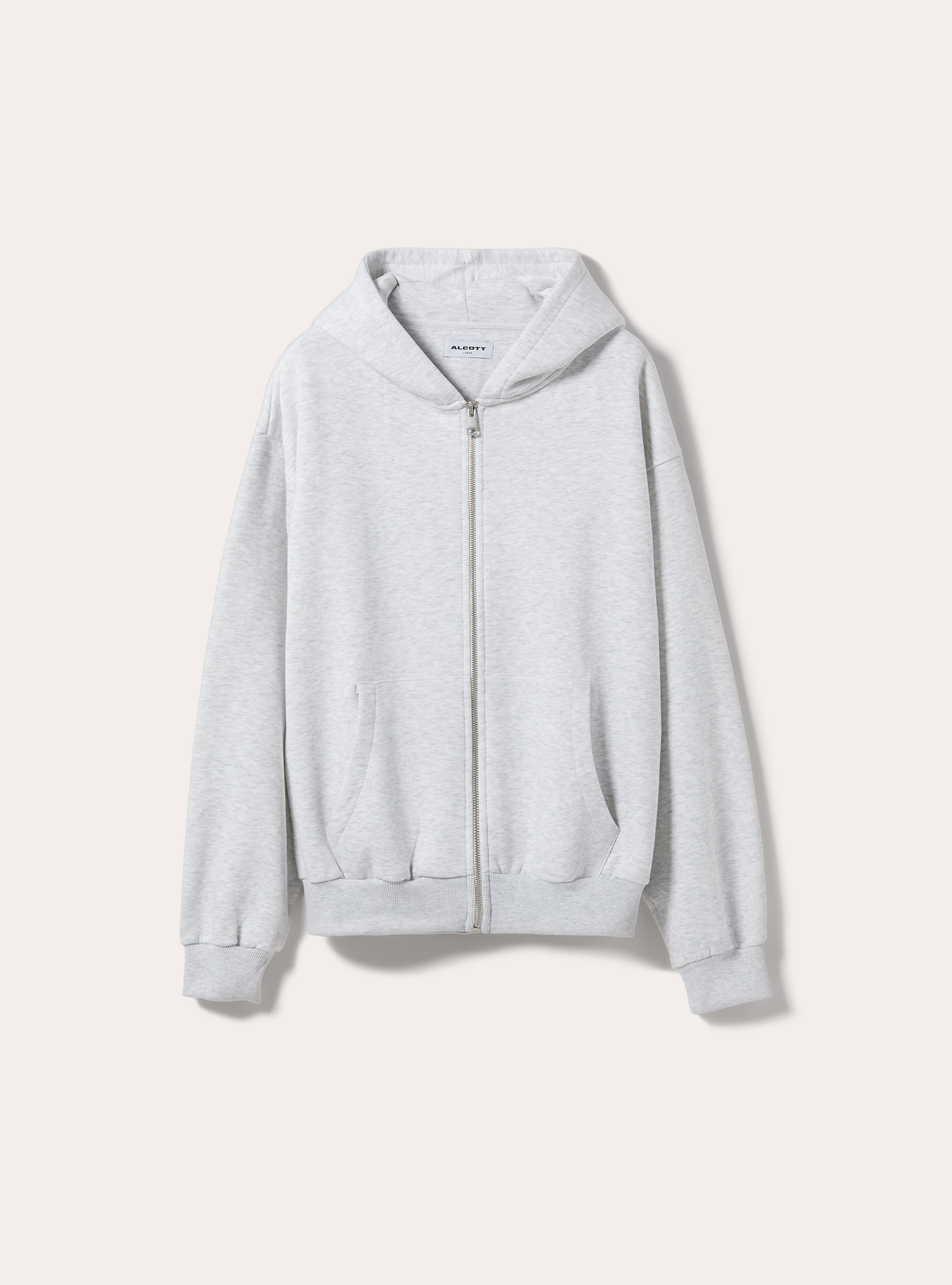 Boxy fit hoodie, MGY3 GREY MEL LIGHT