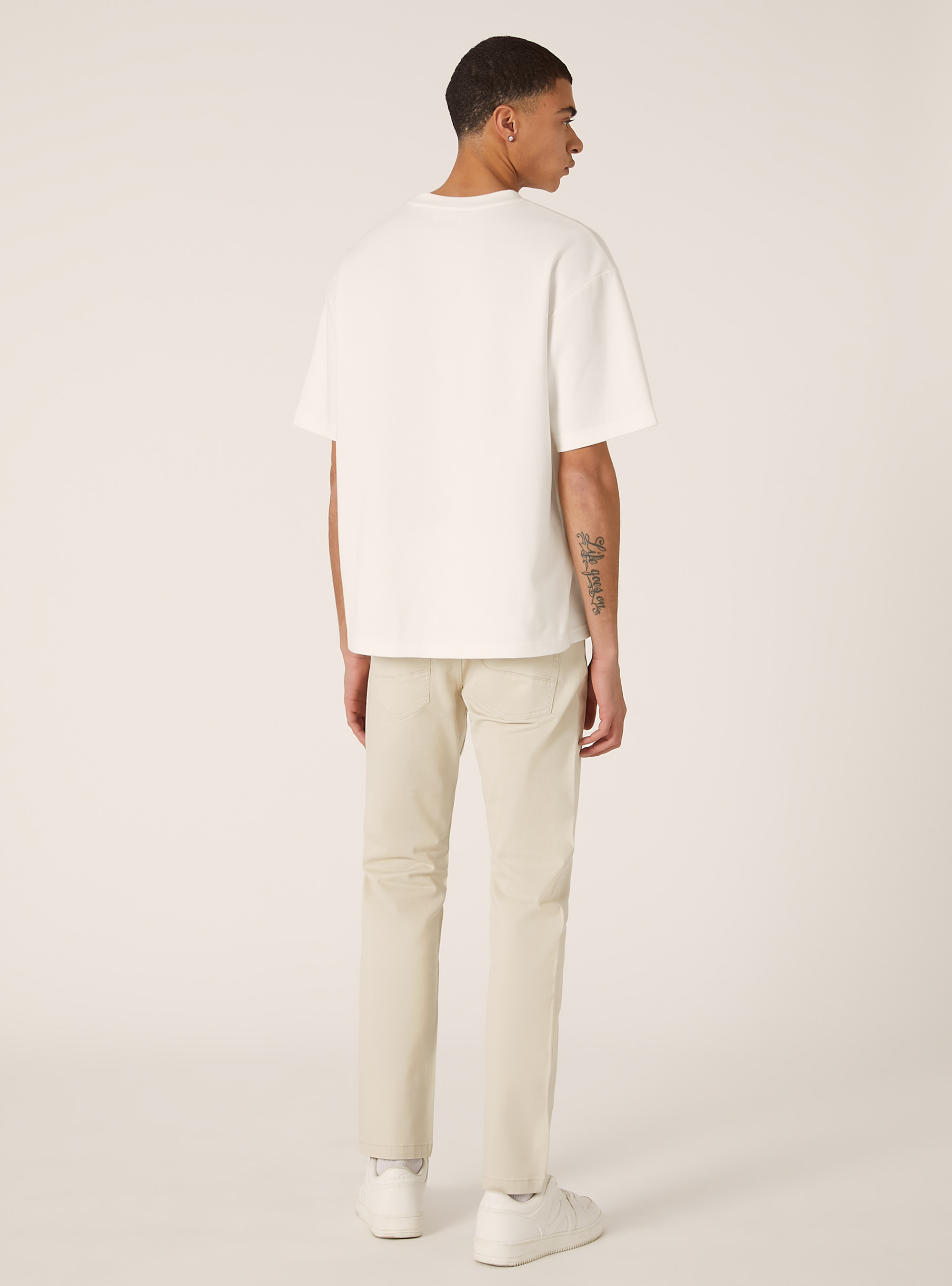 Skinny Fit Hose aus Baumwolle, SA3 SAND LIGHT