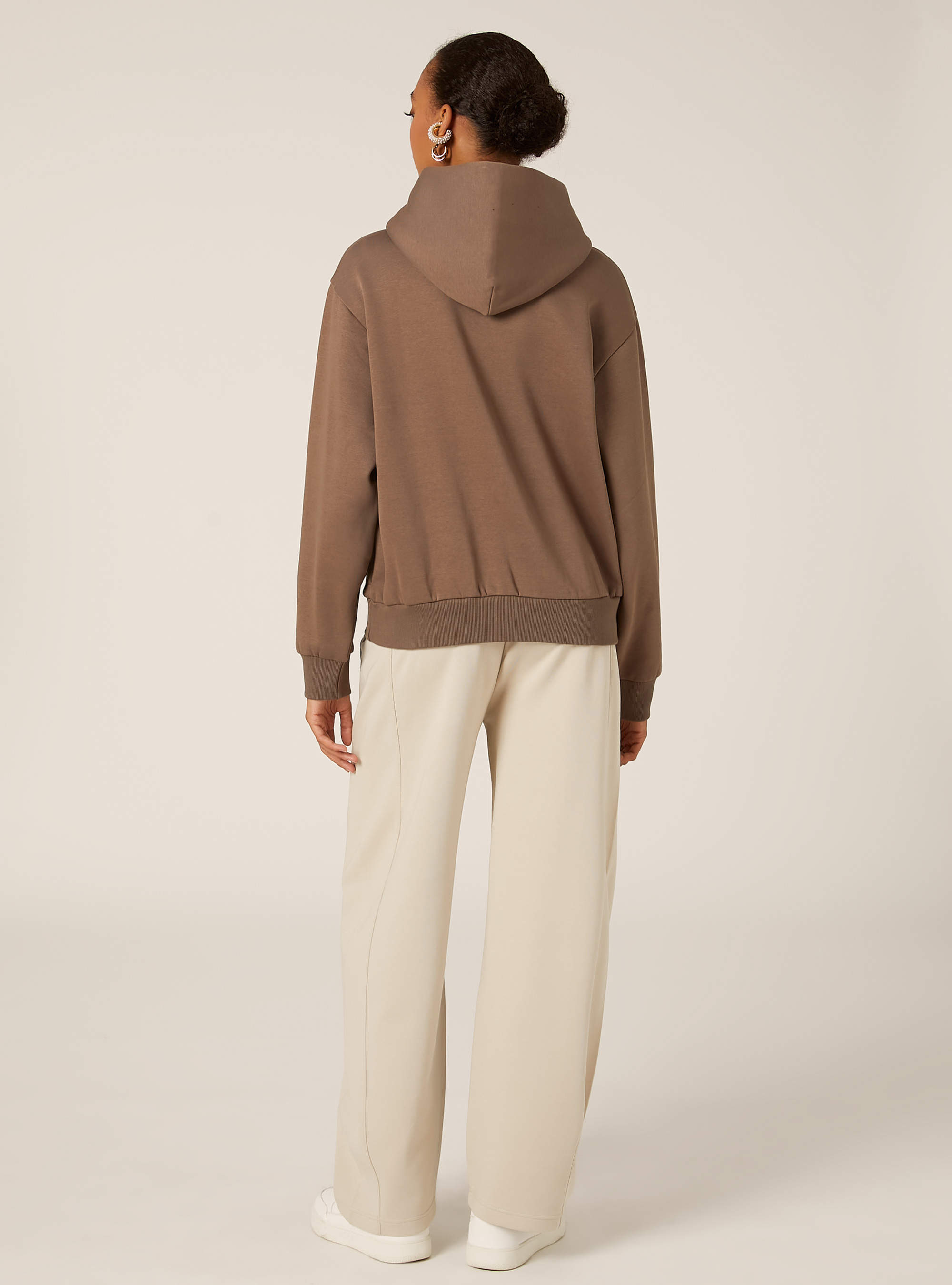 Felpa boxy over fit, BR3 BROWN LIGHT