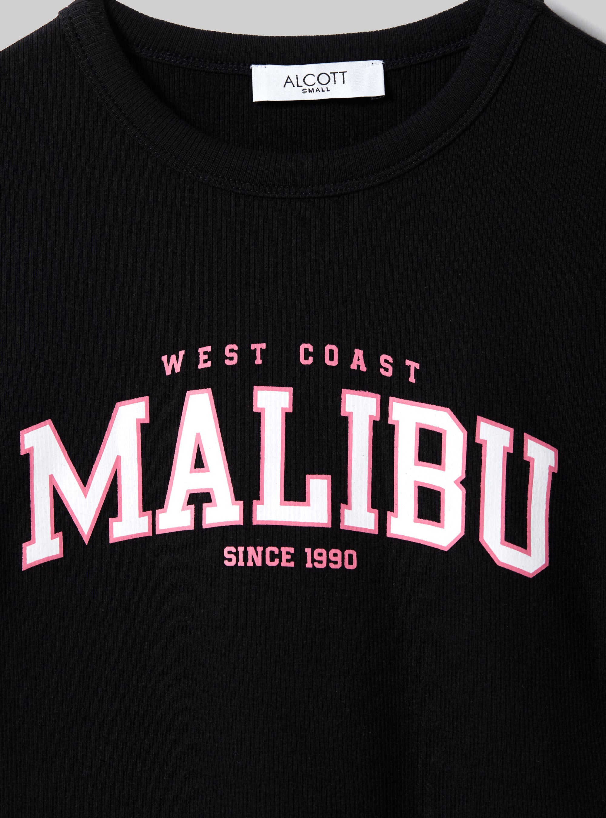 T-shirt court avec imprim&eacute; universitaire, BK1 BLACK