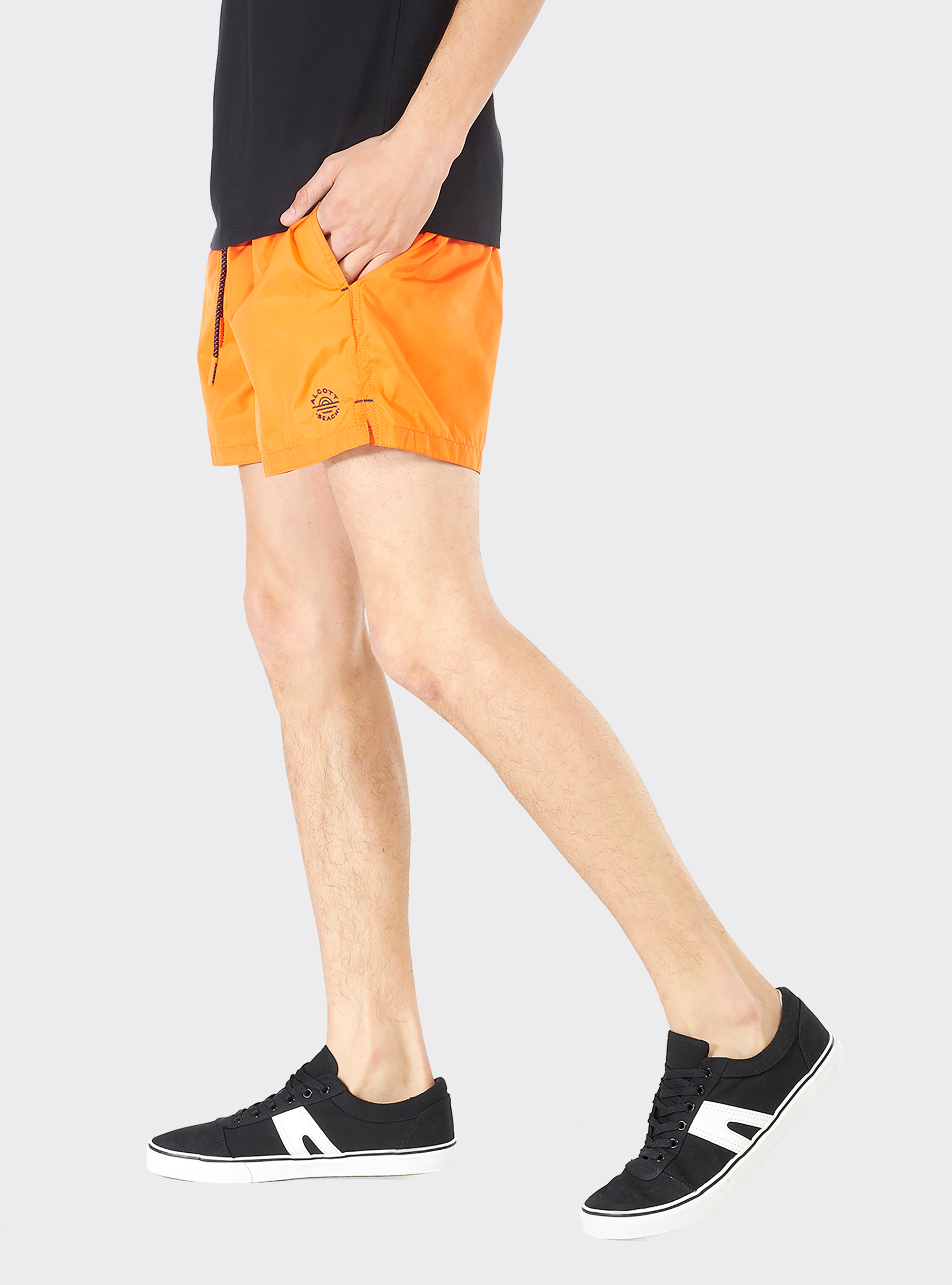 Costume con logo ricamato e cordino a contrasto, C3394 ORANGE