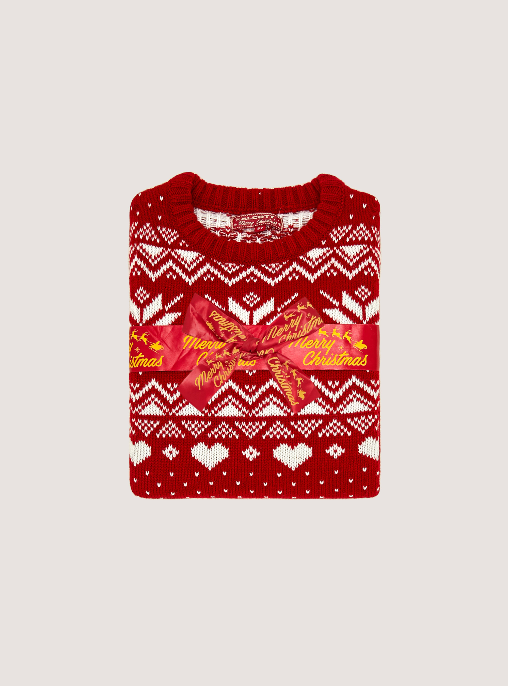 Christmas Family Collection Mini Me Pullover, RD2 RED MEDIUM