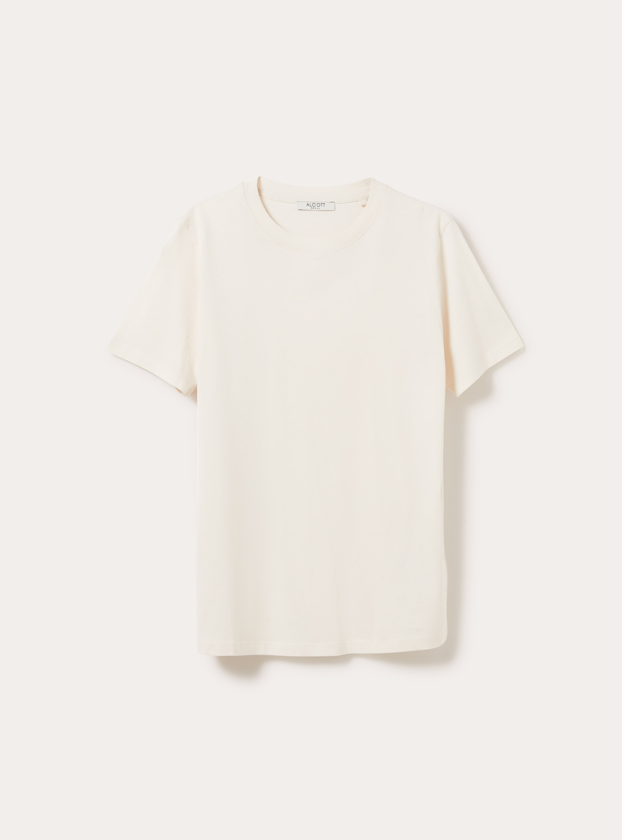 Cotton crew neck T-shirt, CR3 CREAM LIGHT