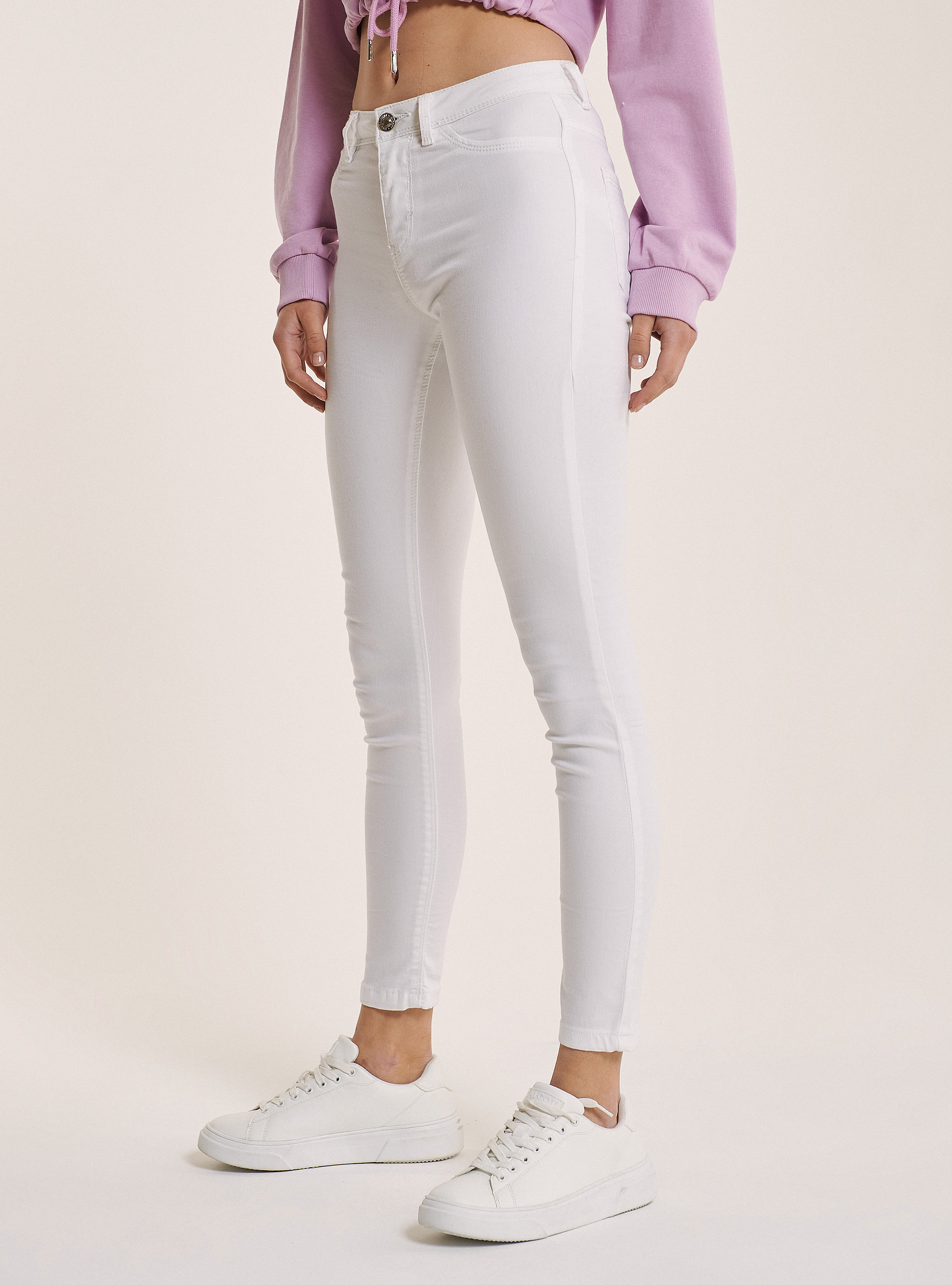 Jean taille haute super skinny comfort fit, C099 WHITE