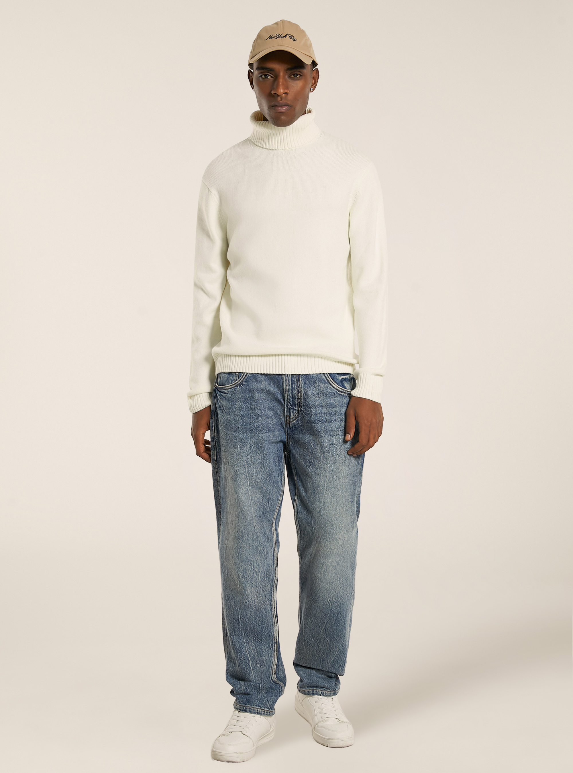 Maglione collo alto, WH2 WHITE