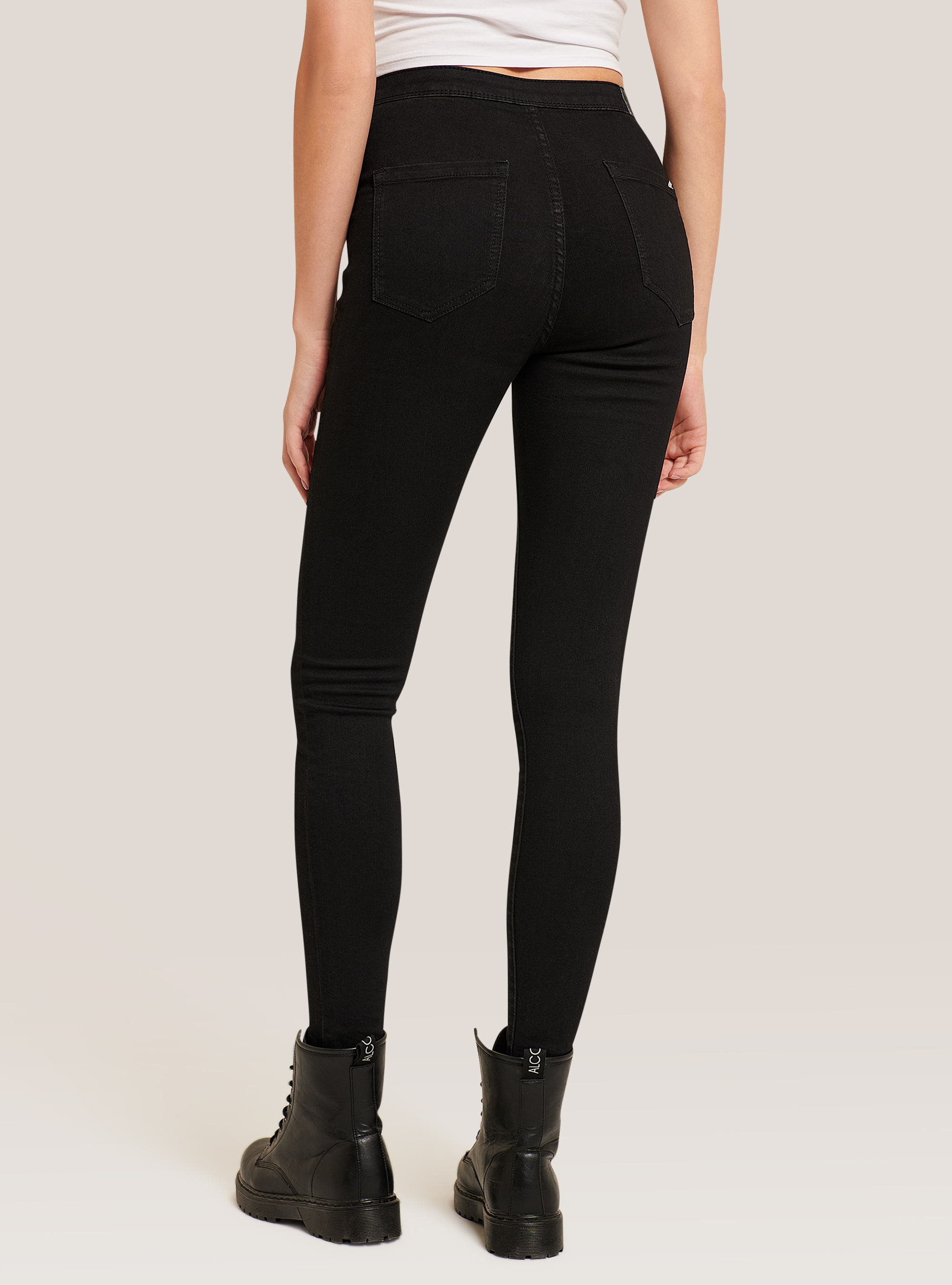 Jeggins stretch à taille haute, C101 BLACK