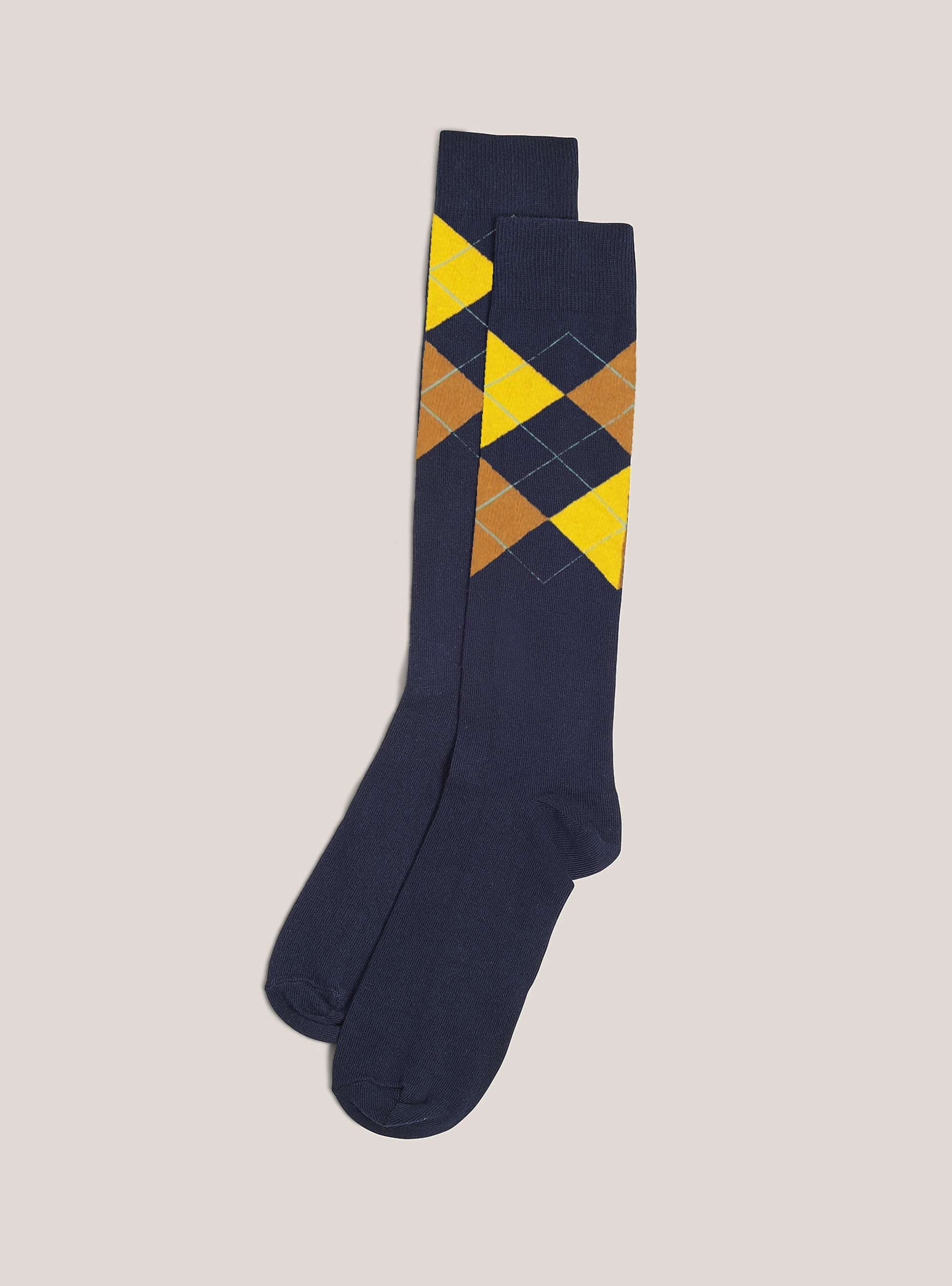 Set of 3 pairs of long socks, NA1 NAVY DARK