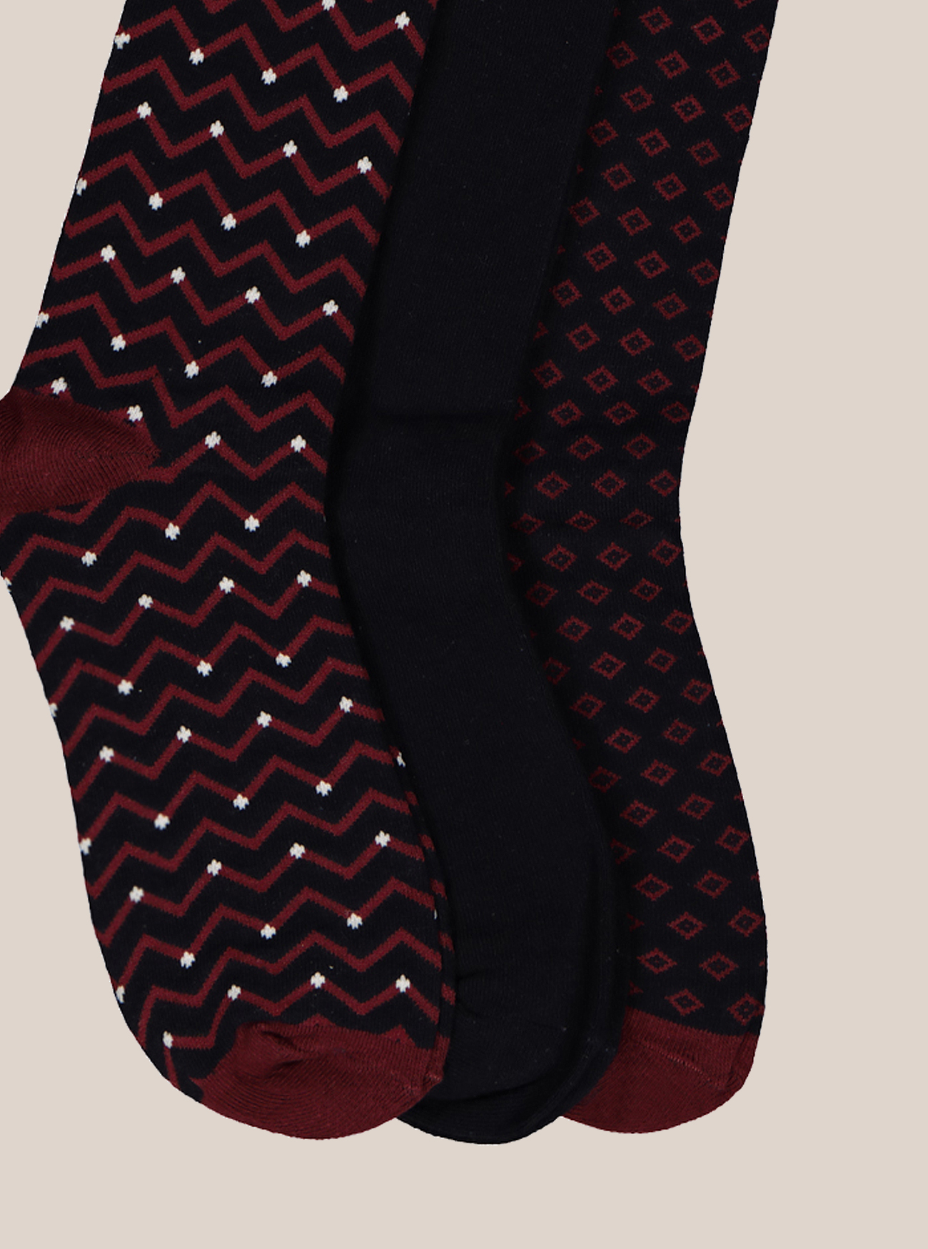 Lot de chaussettes fantaisie, BLUE NAVY/BORDEAUX