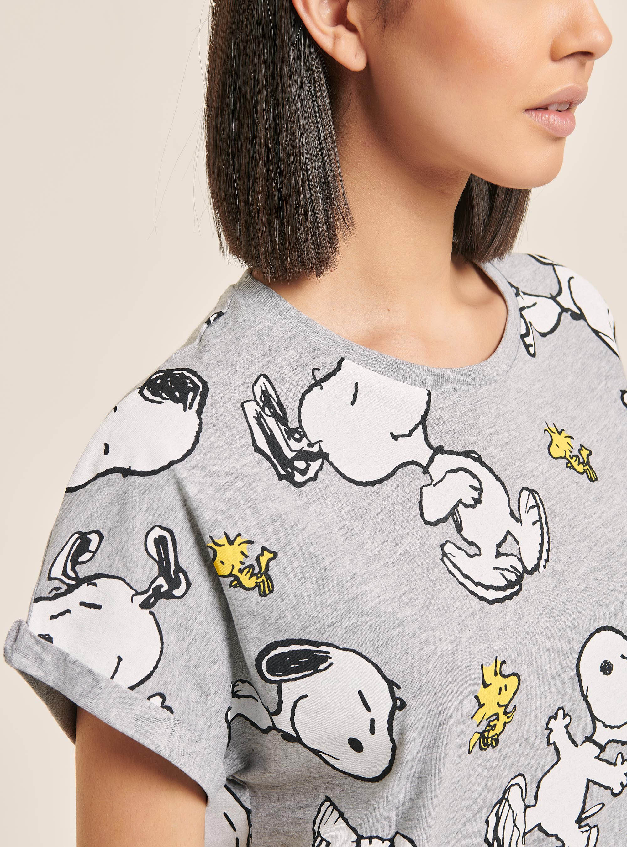 T-shirt The Peanuts for Alcott, LIGHT GREY MELANGE