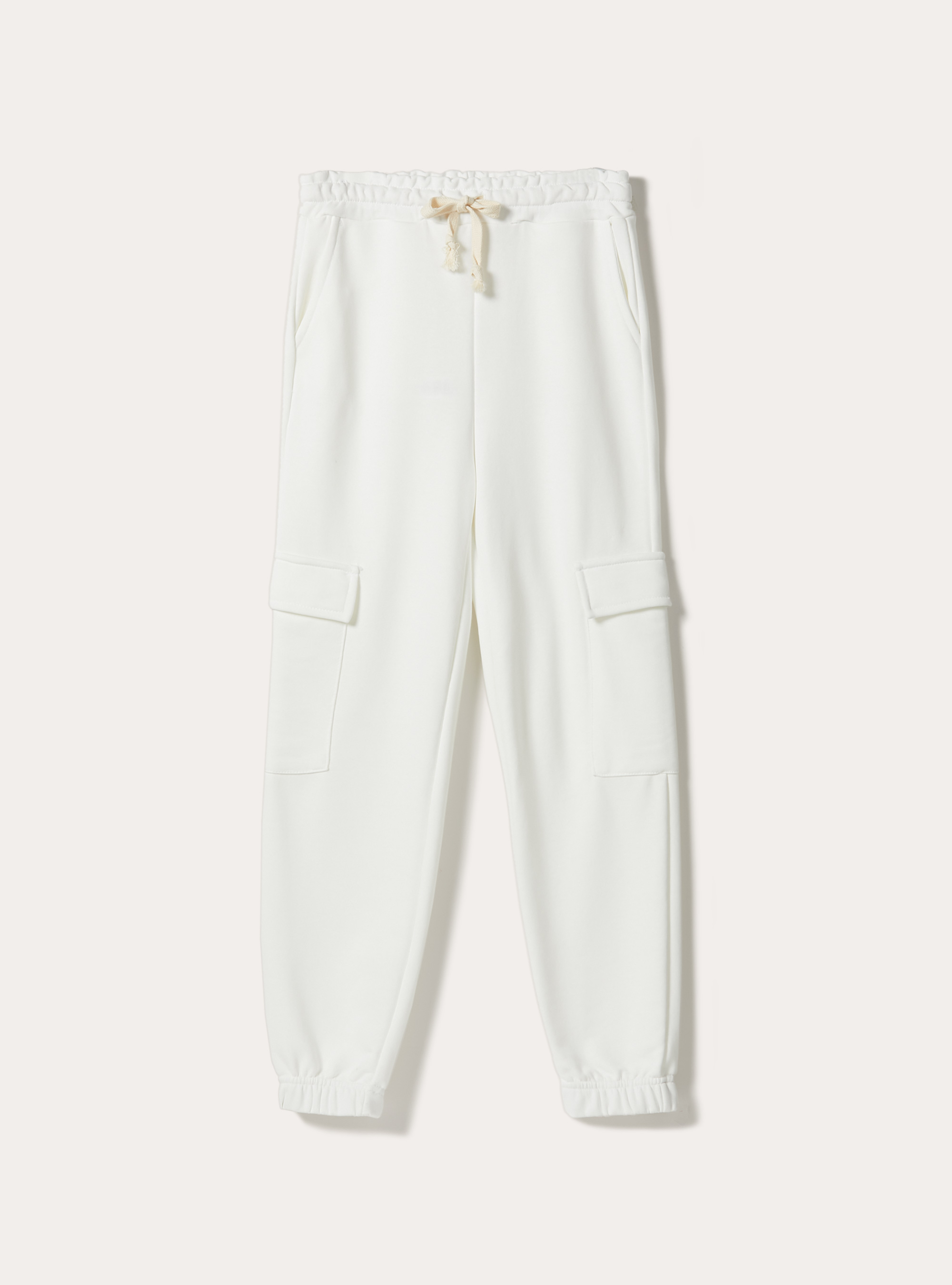 Plush cargo jogger trousers
