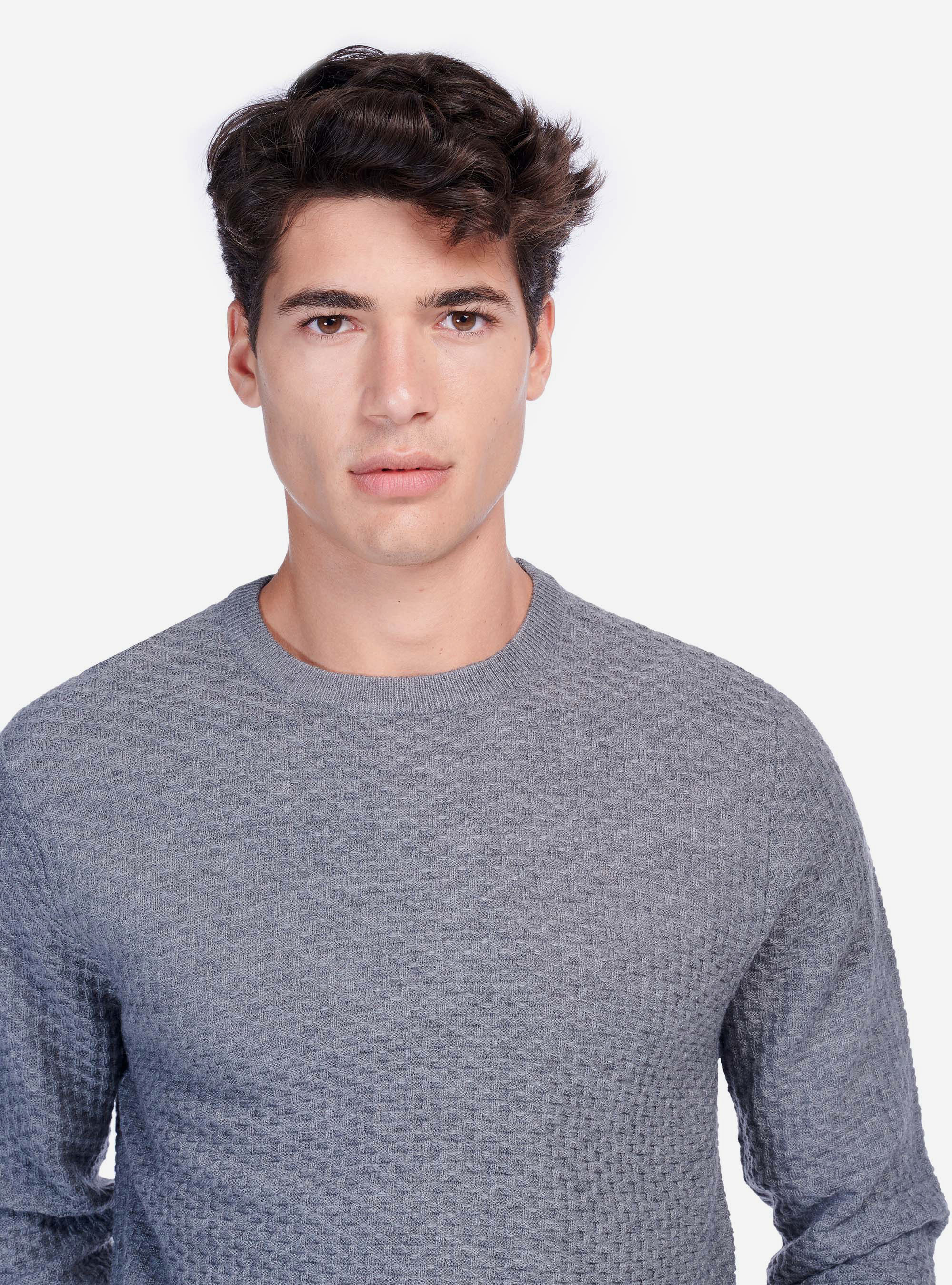 Pull basique, C146 GREY MEL