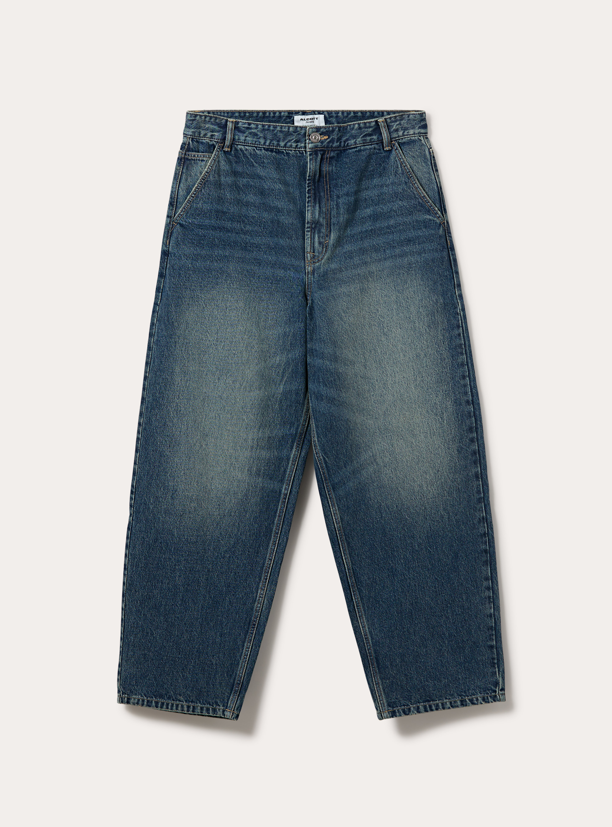 Jeans skater, D101 BLUE MED OVERDYE