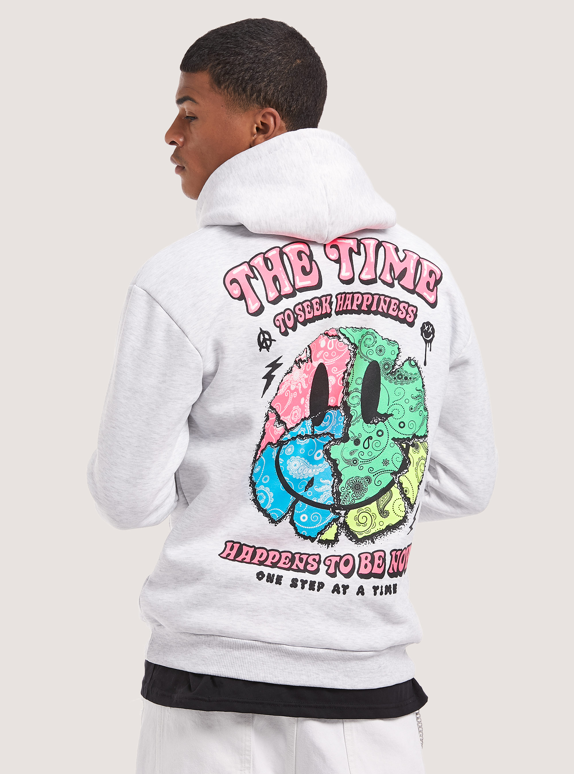 Sweatshirt with Smile Collection print, MEL GREY MEDIUM