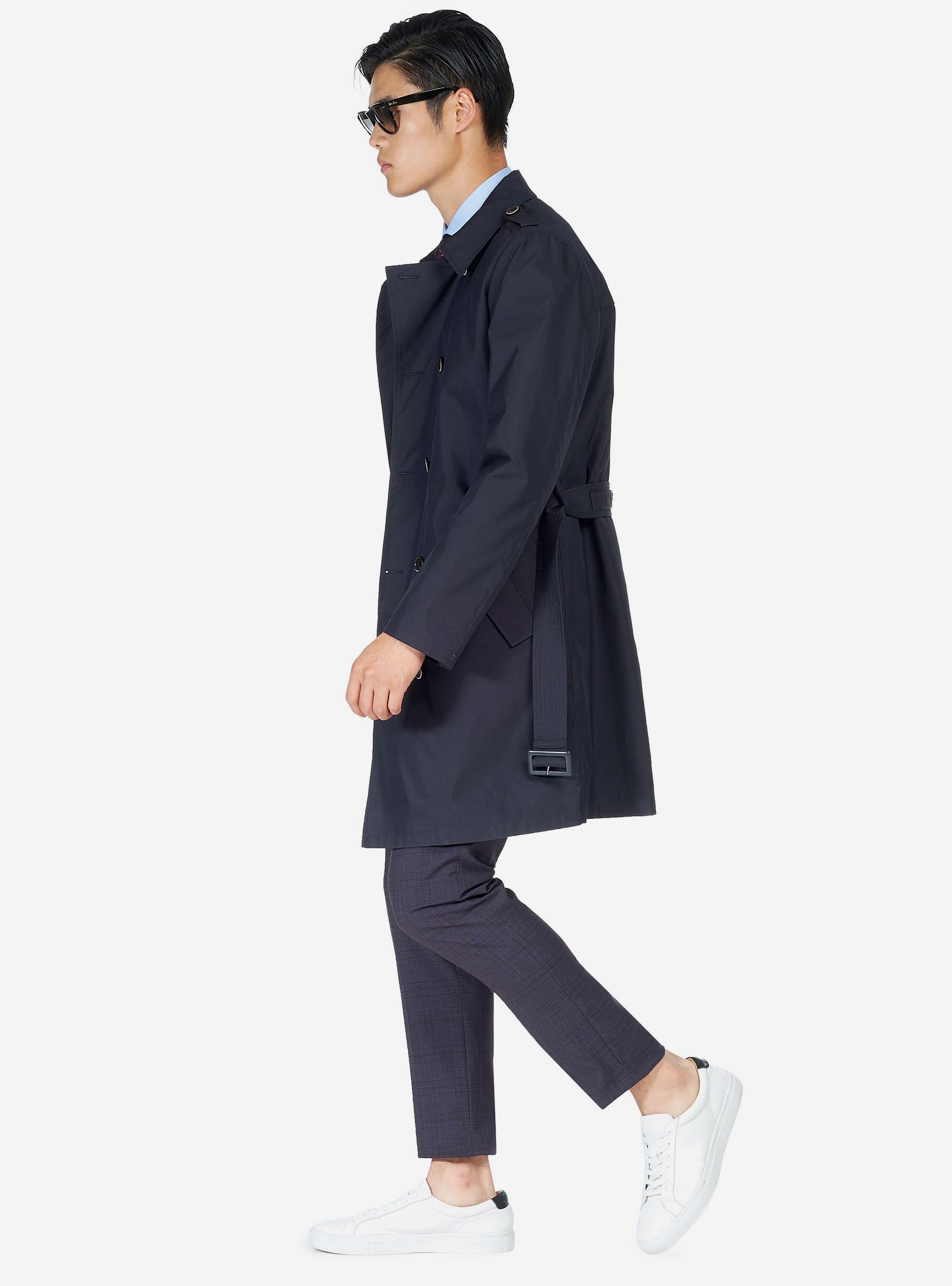 Impermeable  &agrave; double boutonnage, C2254 BLUE