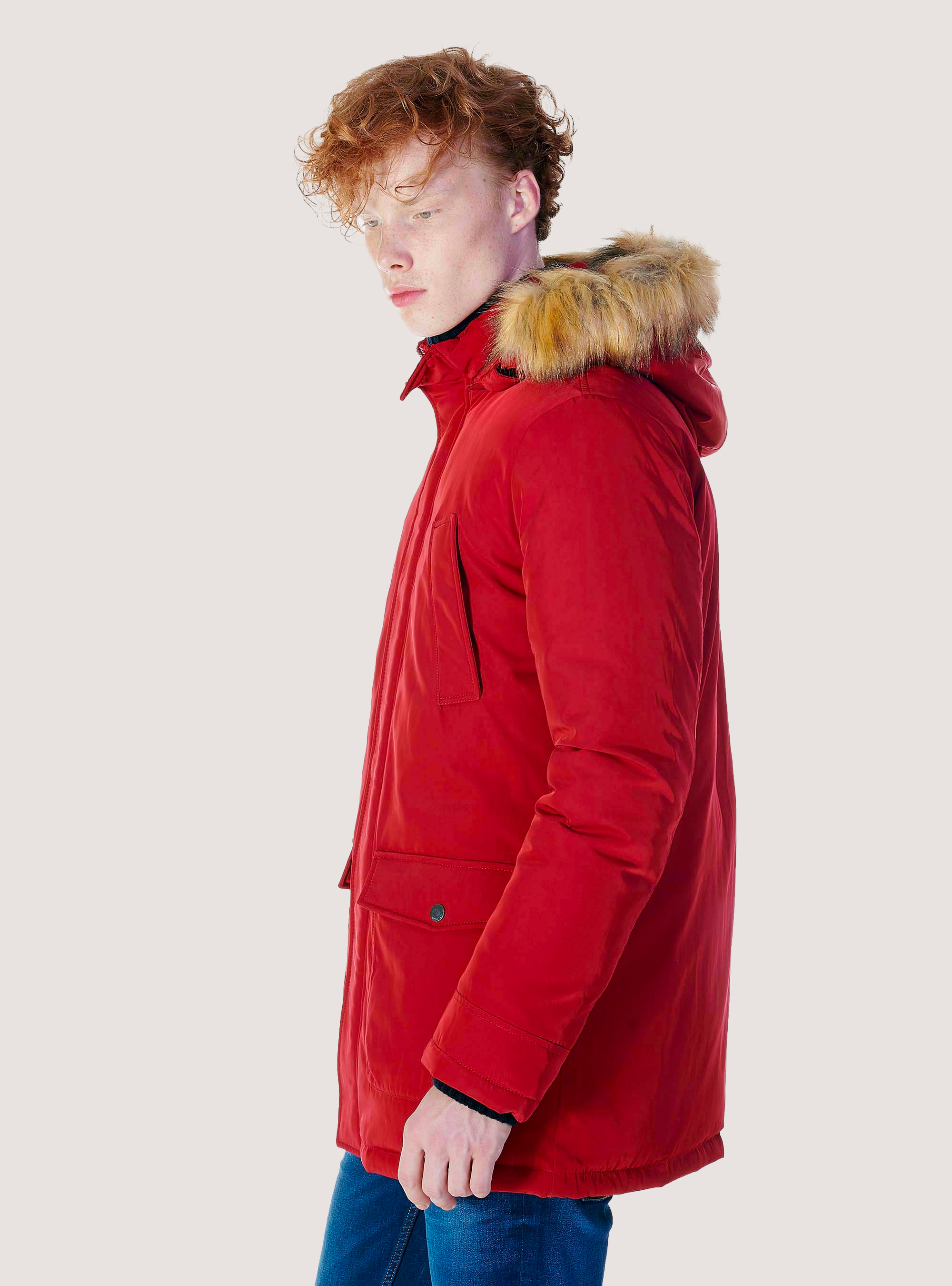 PARKA PADDED JACKET, RED