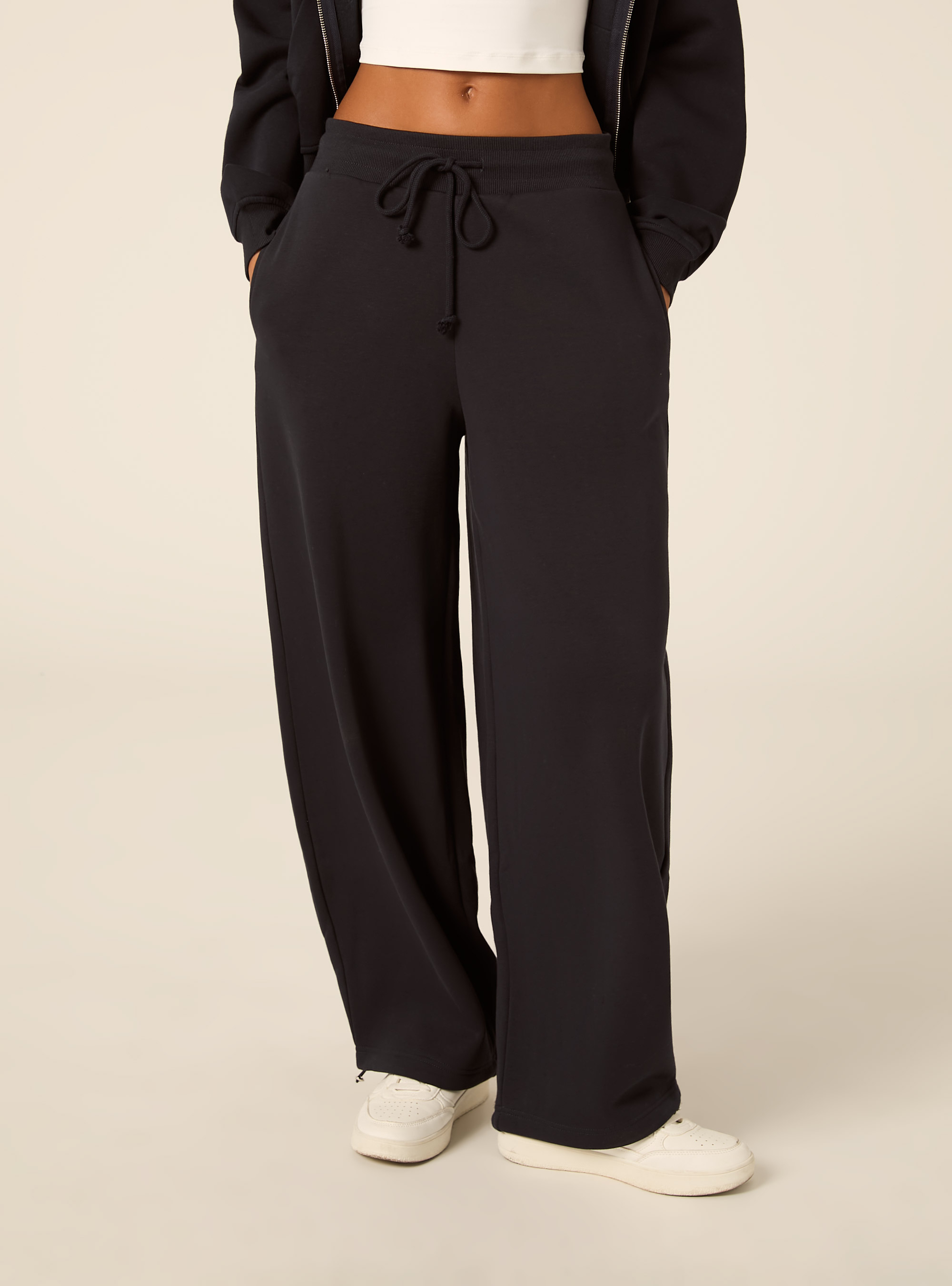 Pantaloni jogger in felpa barrel, NA1 NAVY DARK