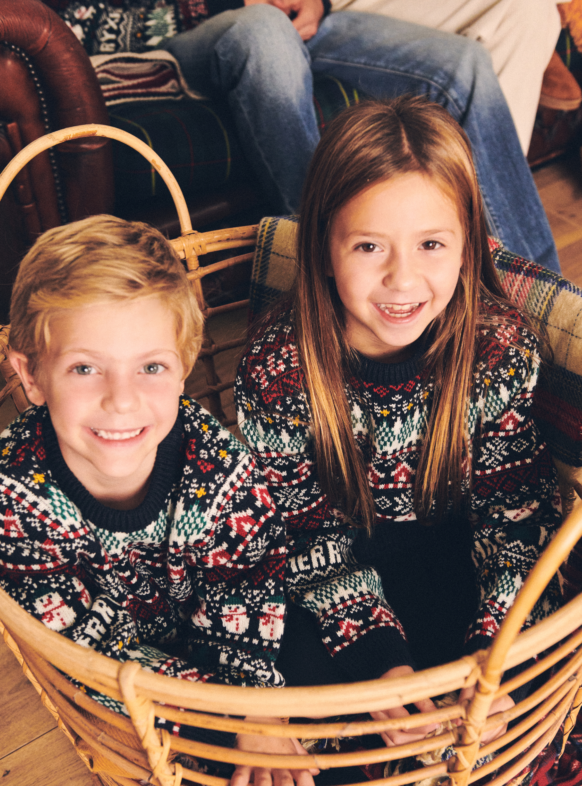 Christmas Family Collection all over pullover, NA1 NAVY DARK