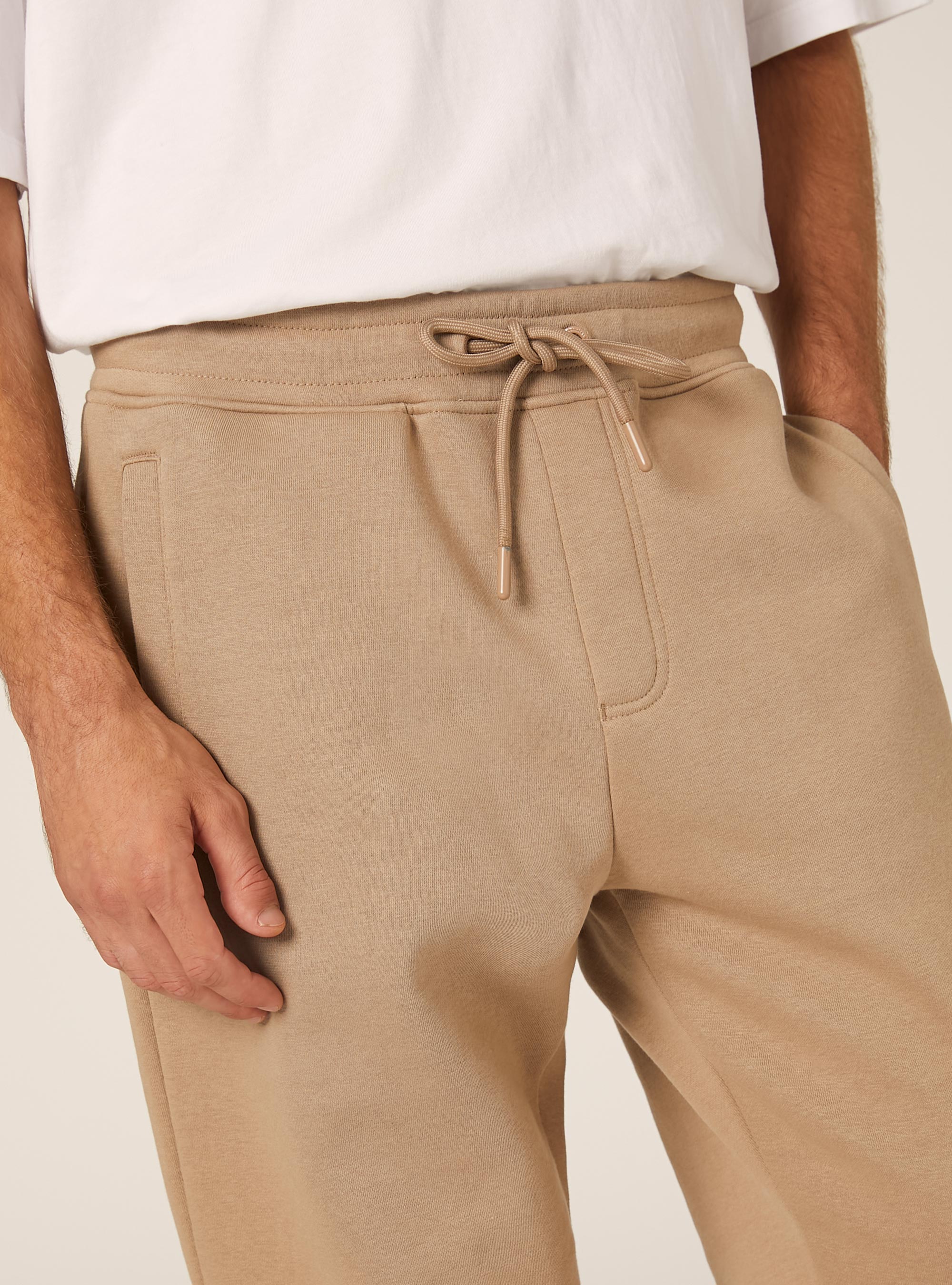 Fleece jogger pants, BG1 BEIGE DARK