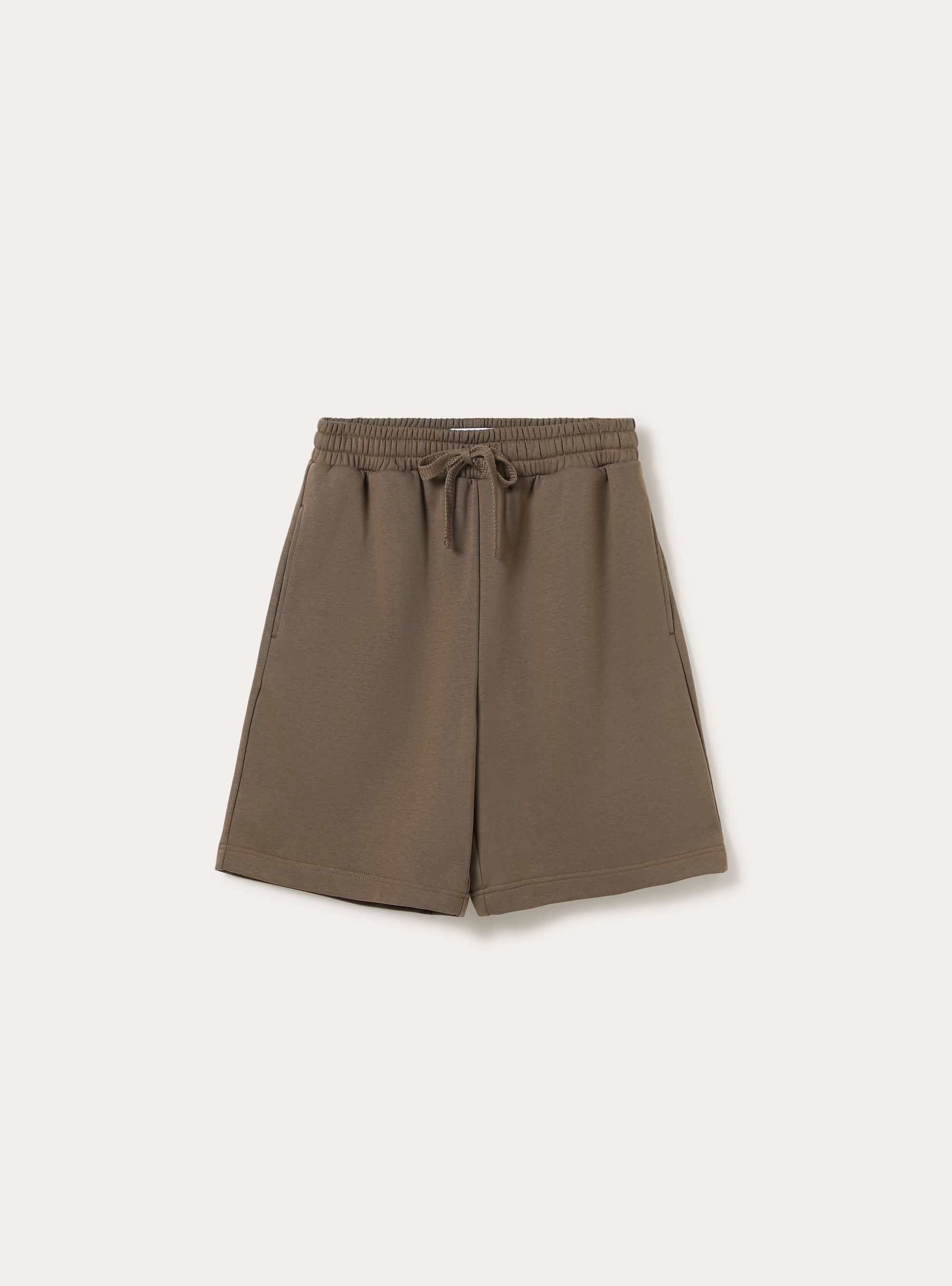 Bermuda  basico in felpa, BR2 BROWN MEDIUM