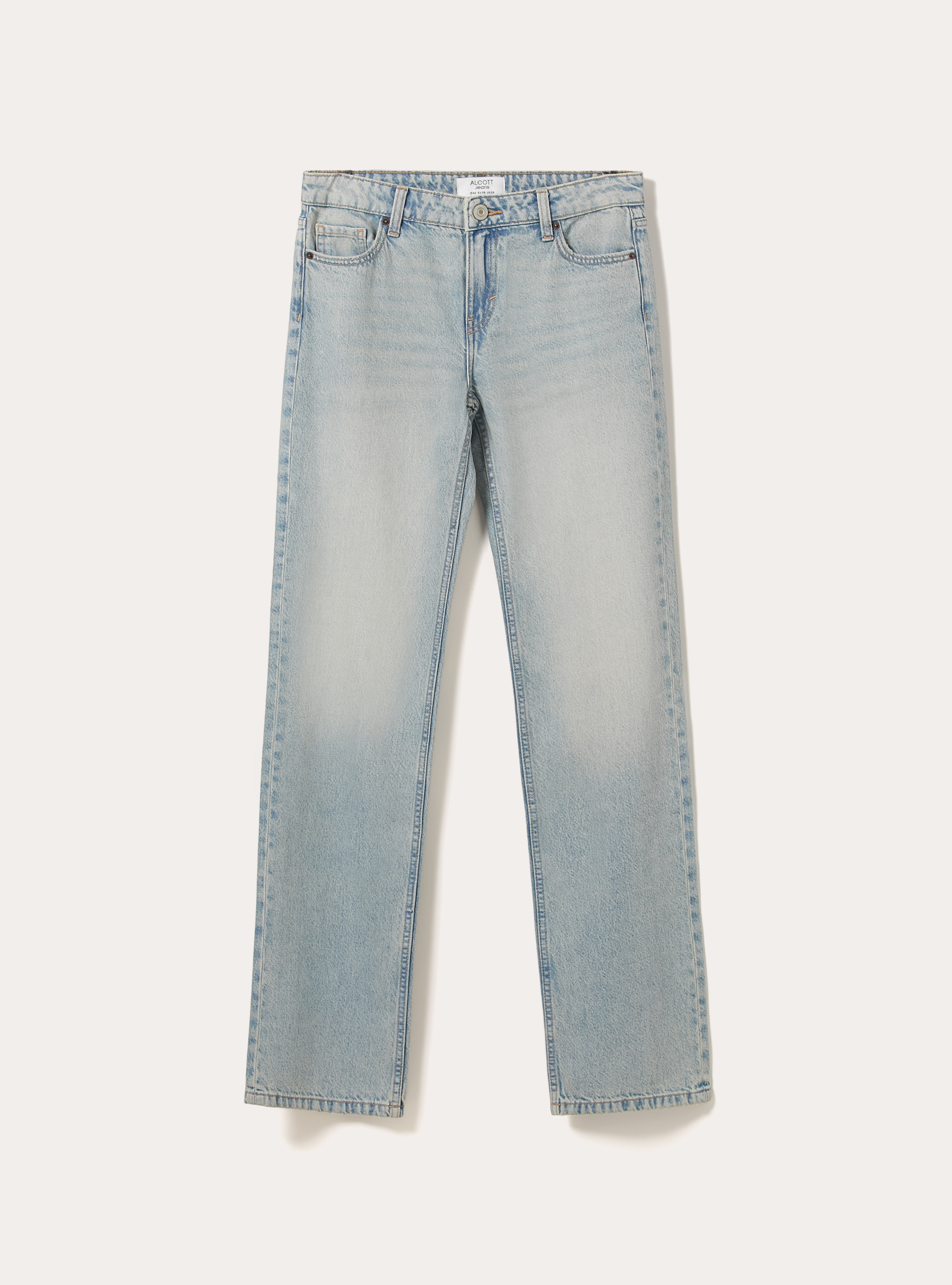 Low-waist straight-fit jeans, D006 AZURE