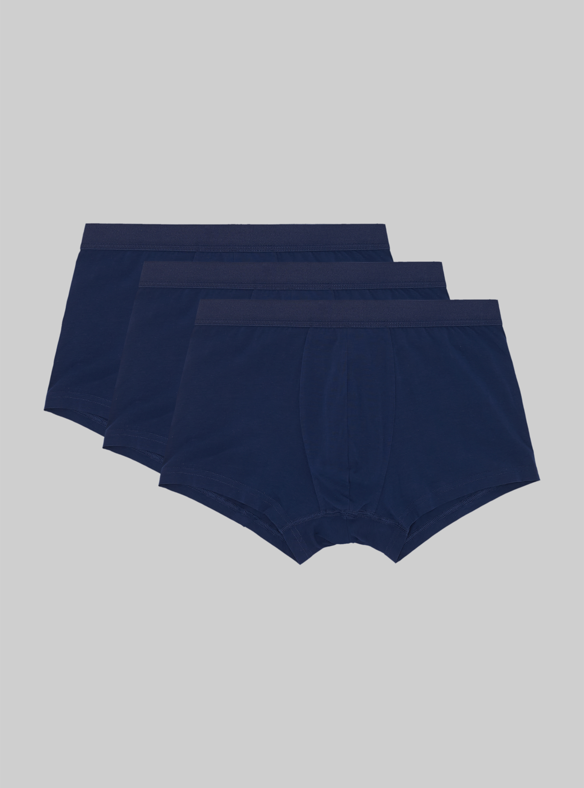 Set of 3 stretch cotton boxer shorts, NA2 NAVY MEDIUM