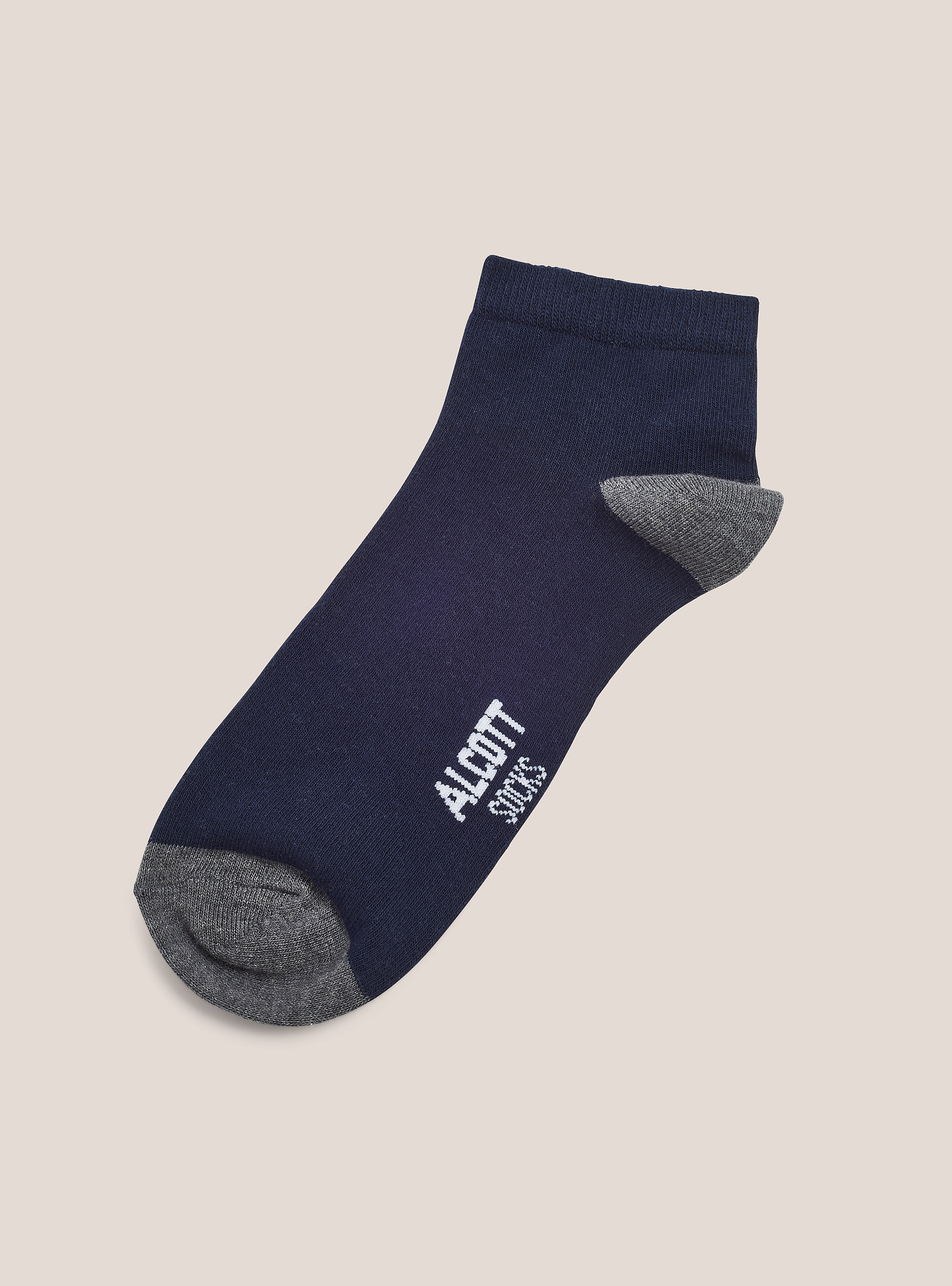 Set of 4 pairs of socks with contrasting details, NA1 NAVY DARK