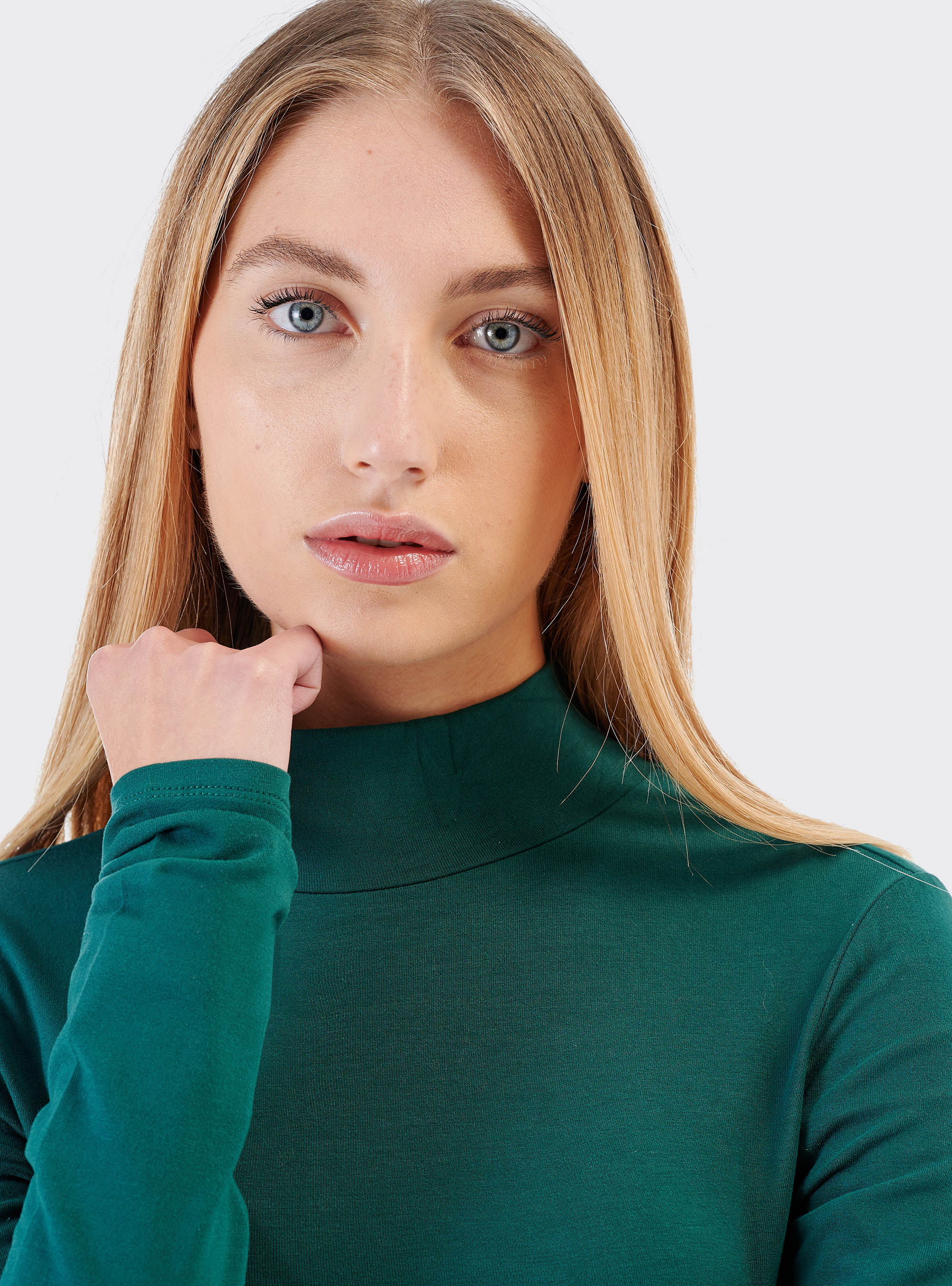 Comfort fit half neck t-shirt, C6698 GREEN