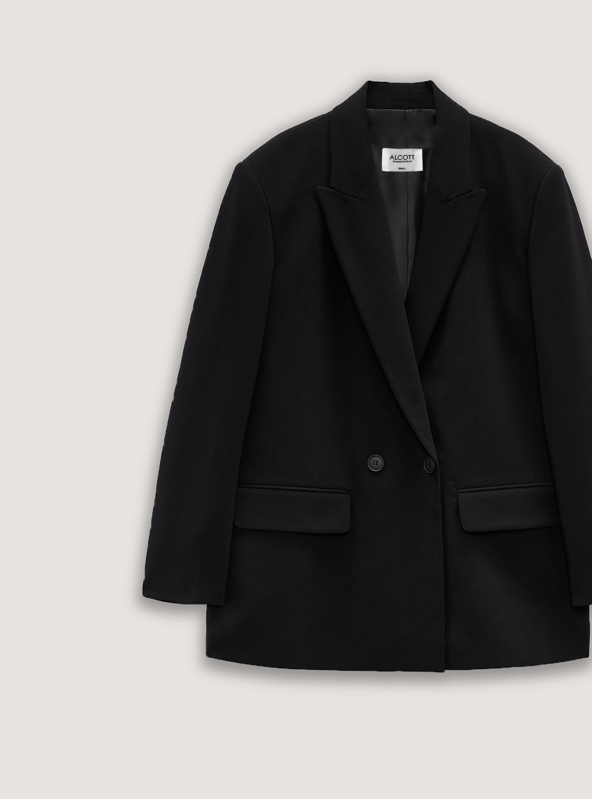 Oversized single breasted blazer, C101 BLACK