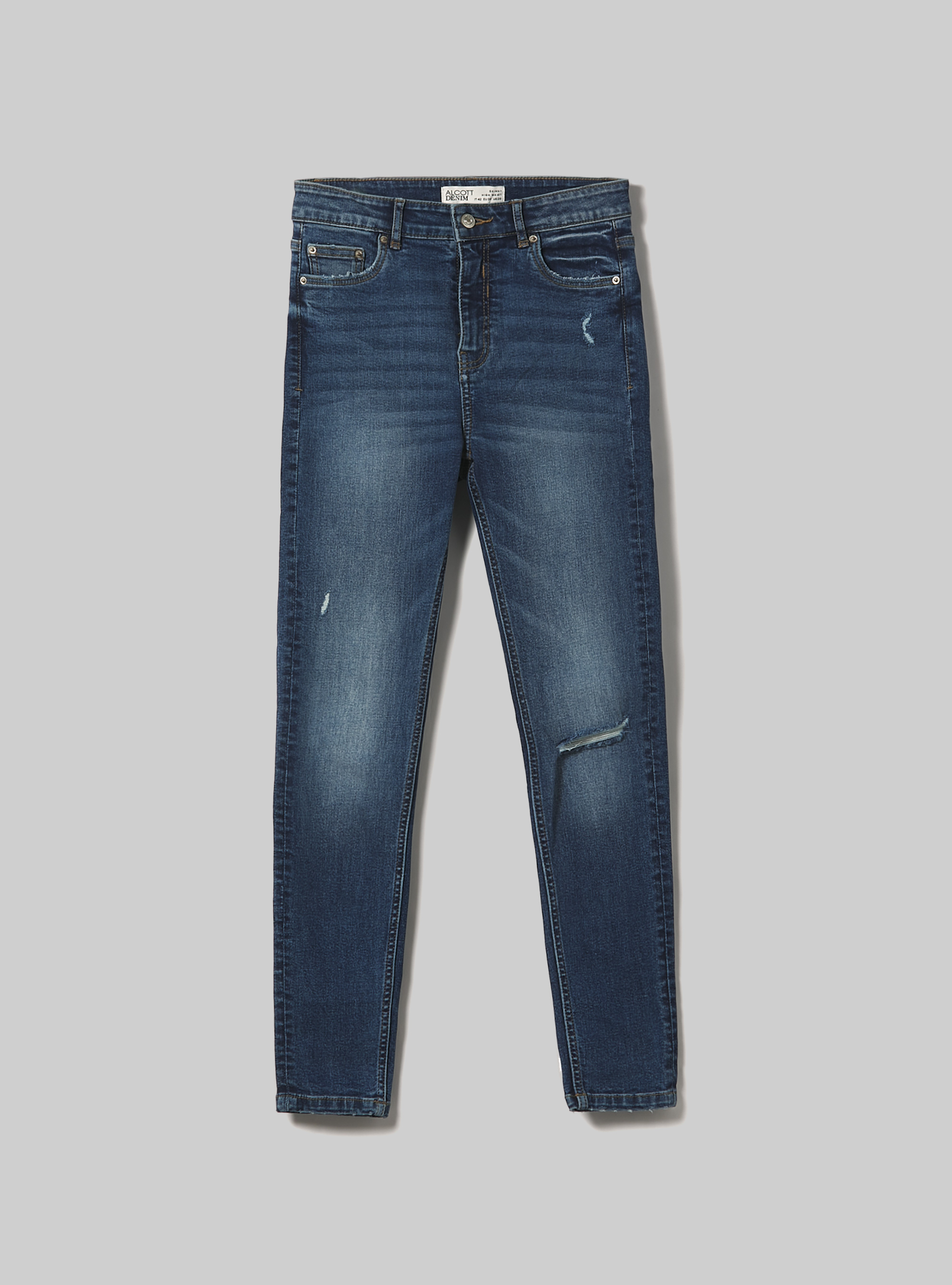 High-waisted super skinny jeans, D003 MEDIUM BLUE