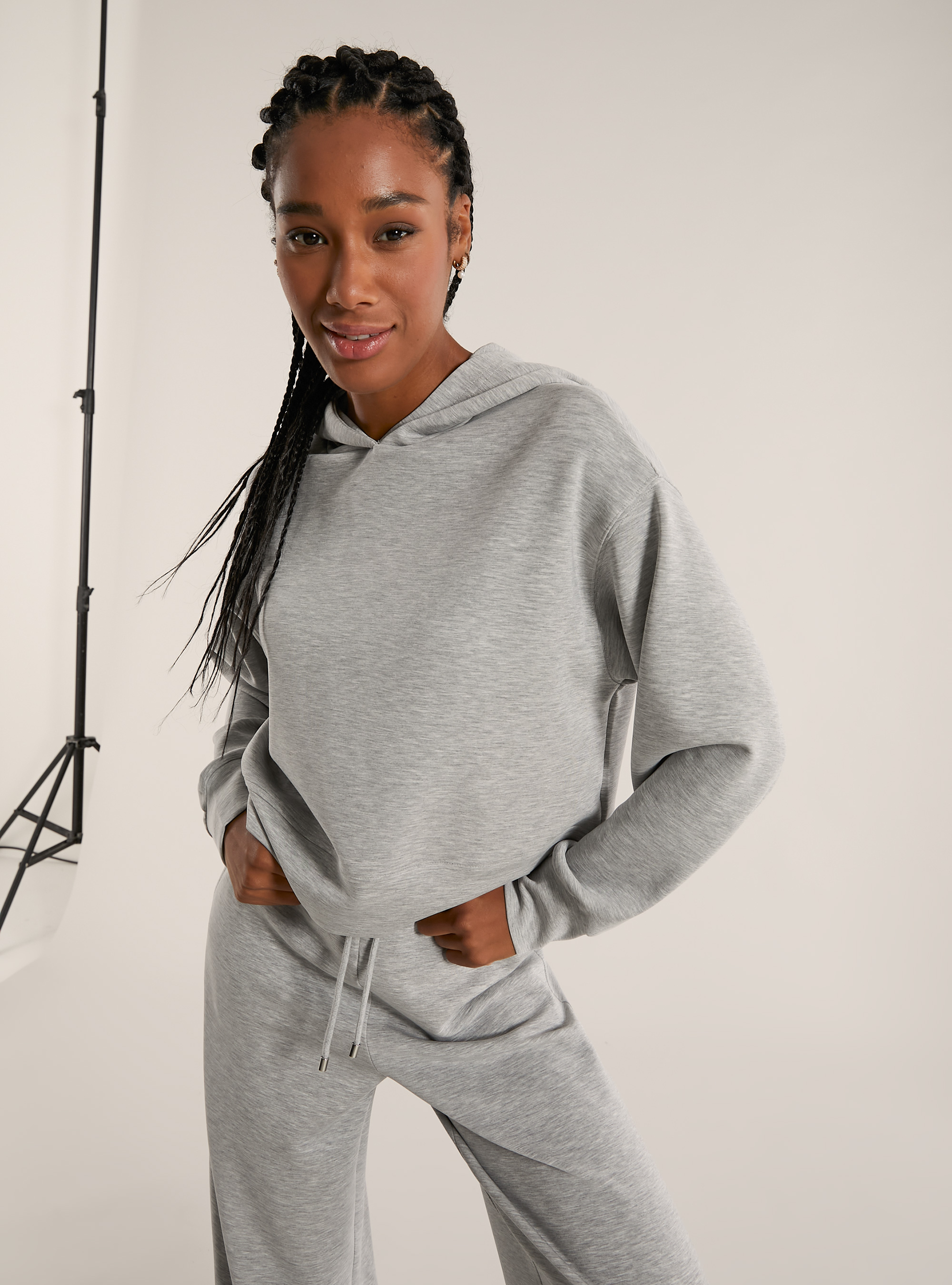 Sweat court en scuba doux, MGY3 GREY MEL LIGHT