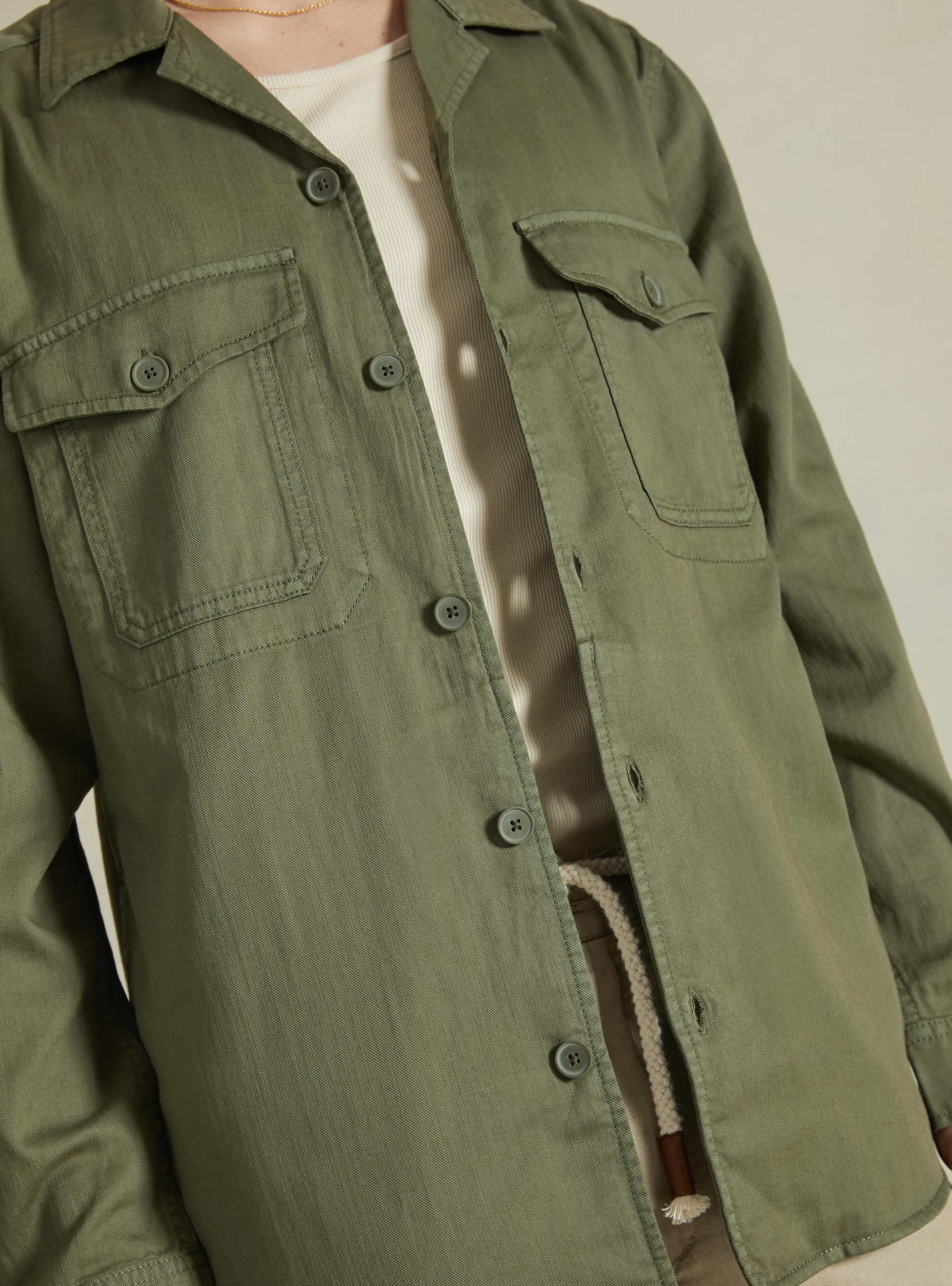 Giacca camicia in misto lino, KY3 KAKY LIGHT