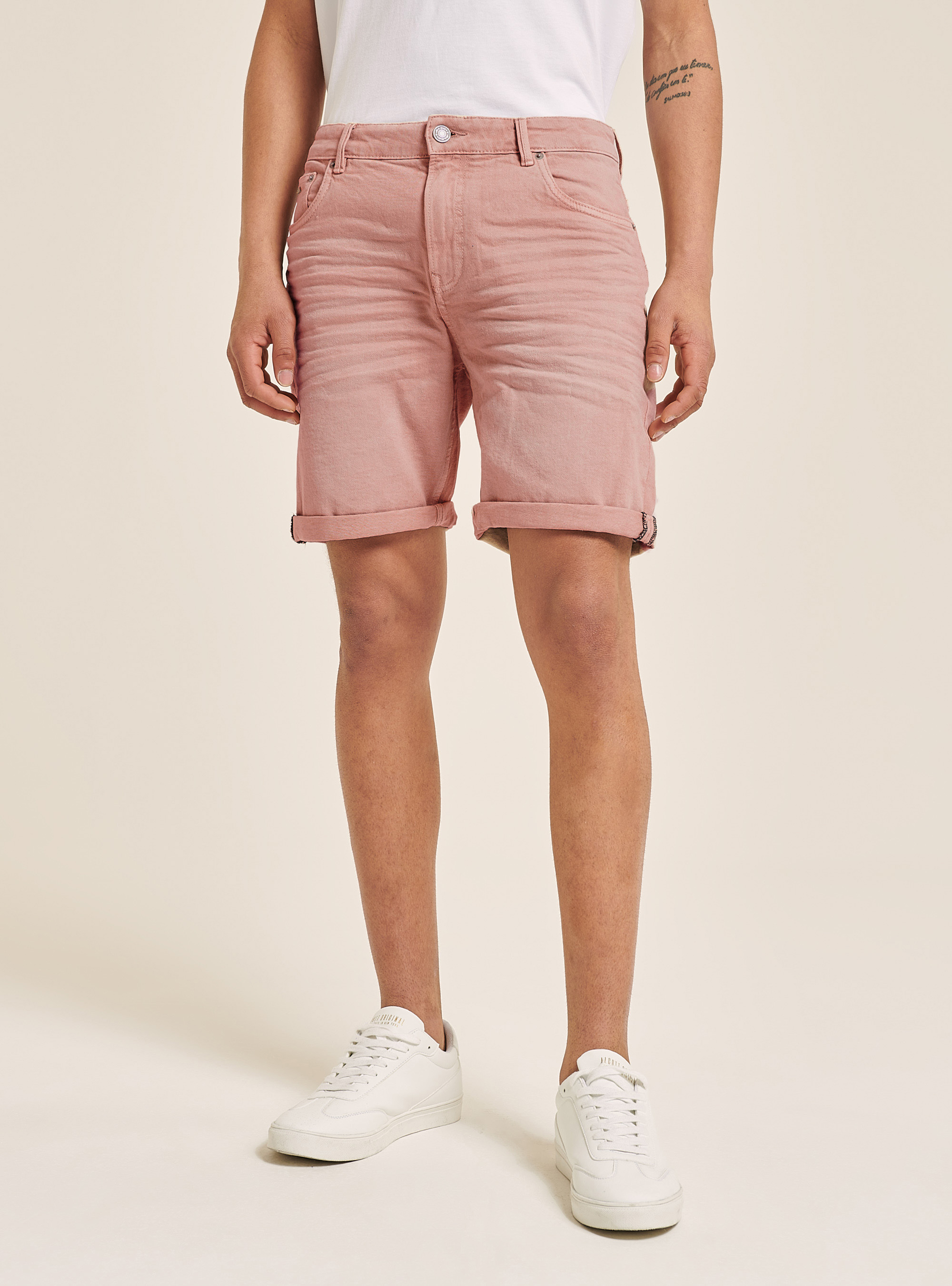 Bermudas aus Cotone Twill Stretch Tinto in Capo, PK2 PINK MEDIUM