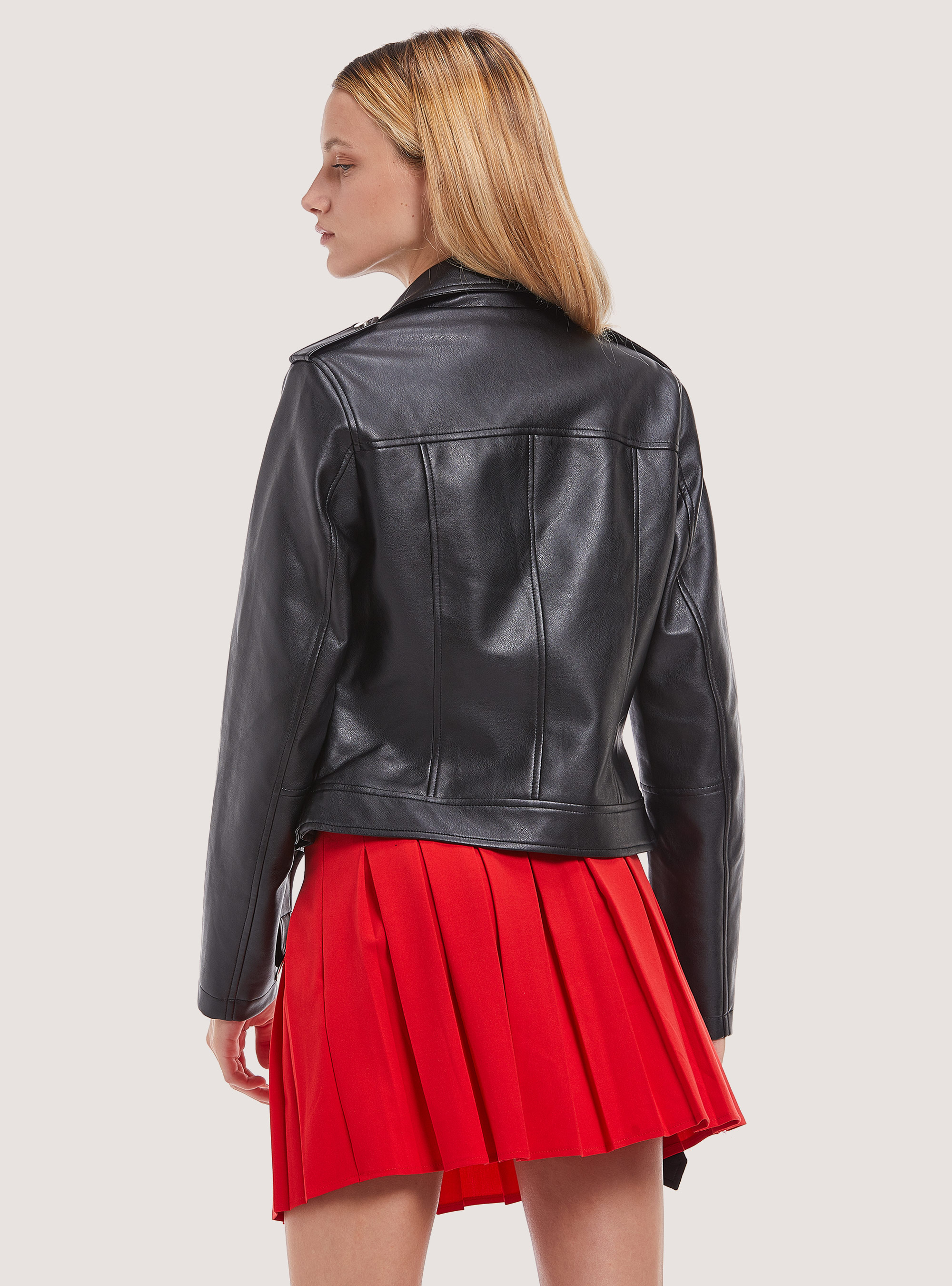 Eco leather jacket, BLACK