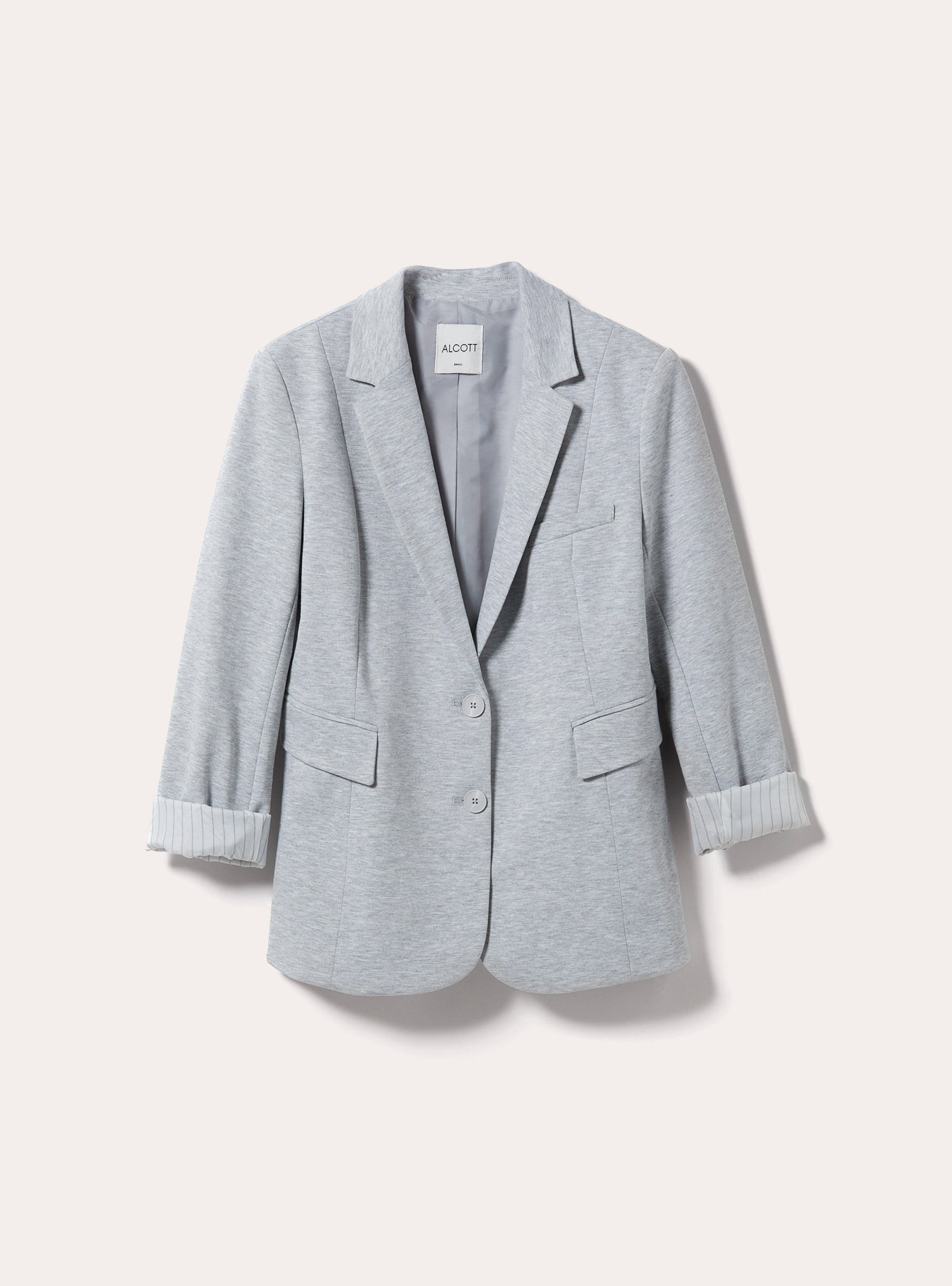 Blazer in jersey, MGY3 GREY MEL LIGHT