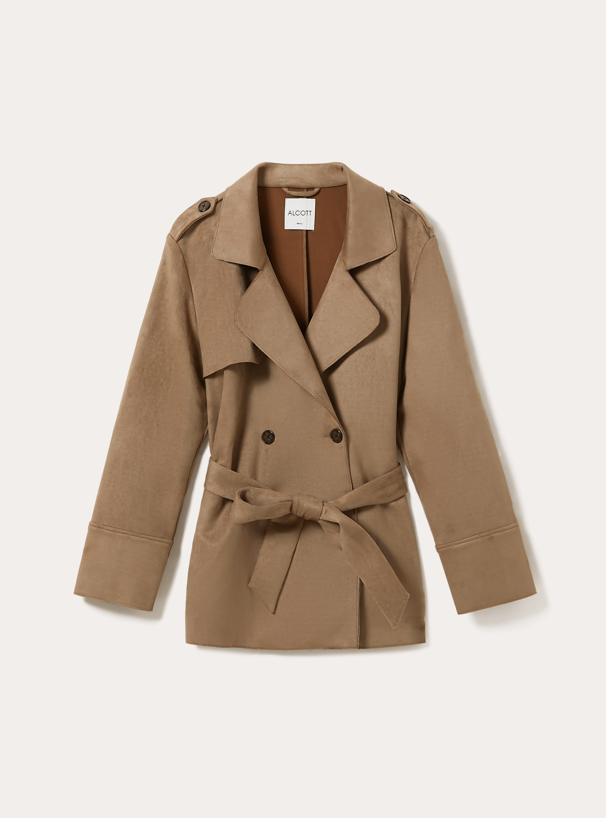 Trenchcoat in Wildlederoptik, BG2 BEIGE MEDIUM