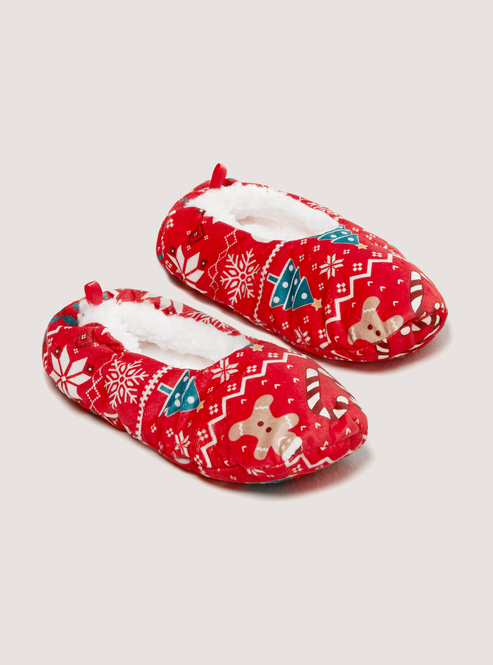 Christmas Collection Slippers, RD2 RED MEDIUM