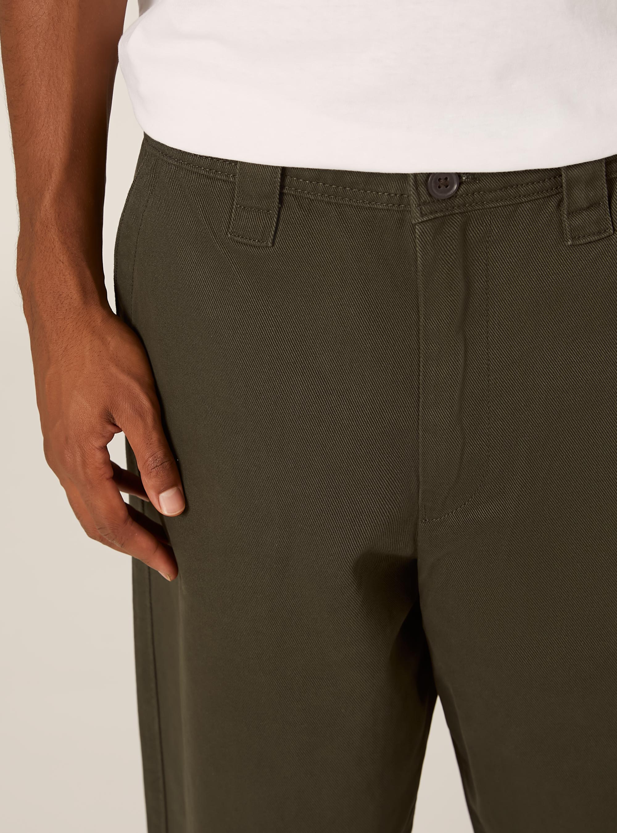 Chino in twill, KY1 KAKY DARK