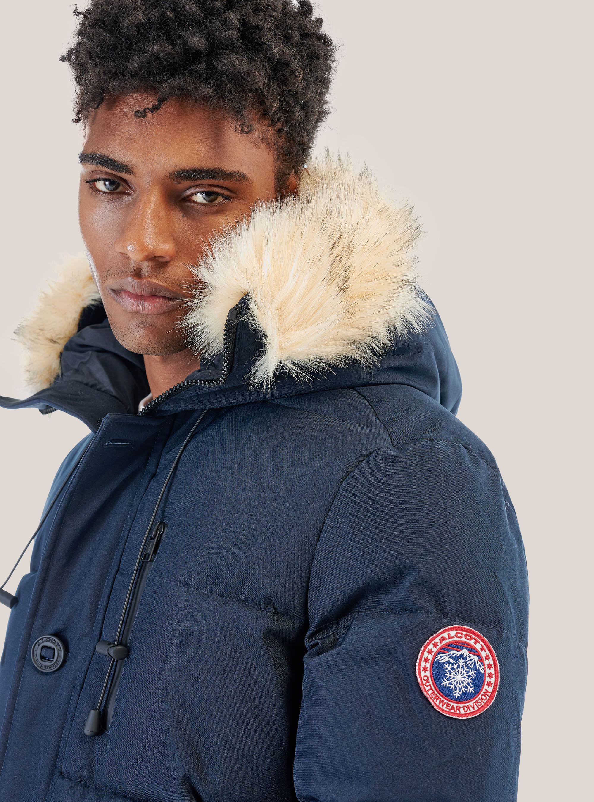 Lange, gepolsterte Weste, C2271  BLUE NAVY