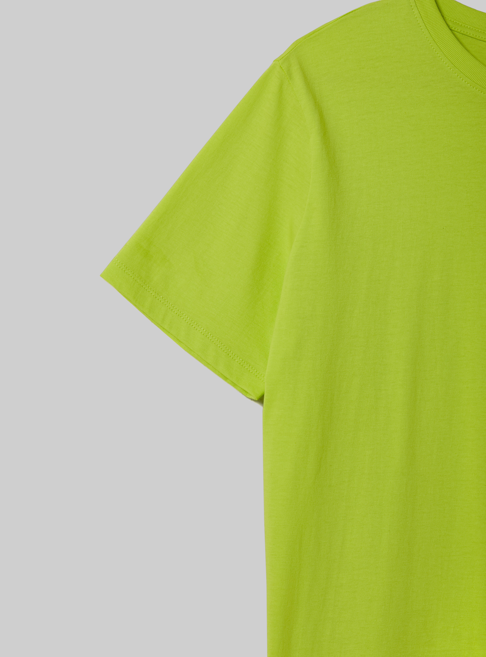 Cotton crew-neck T-shirt, GC3 ACID GREEN LIGHT