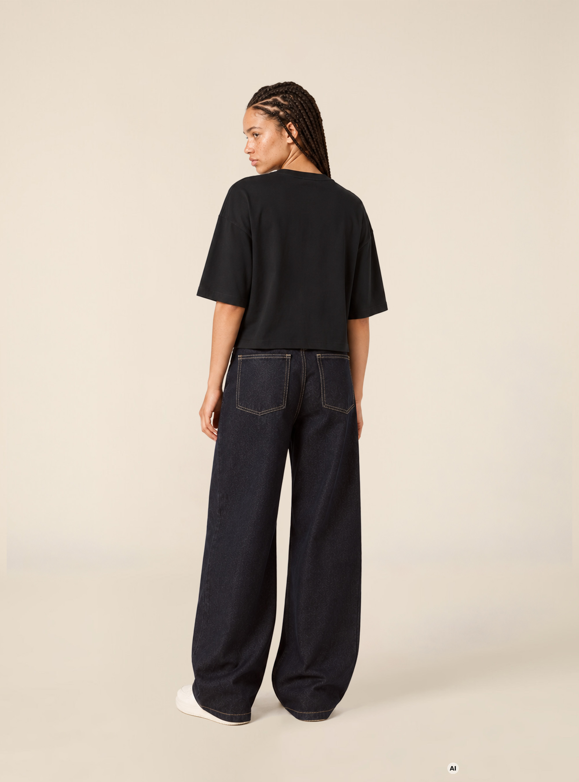 Half sleeve crew neck t-shirt, BK1 BLACK