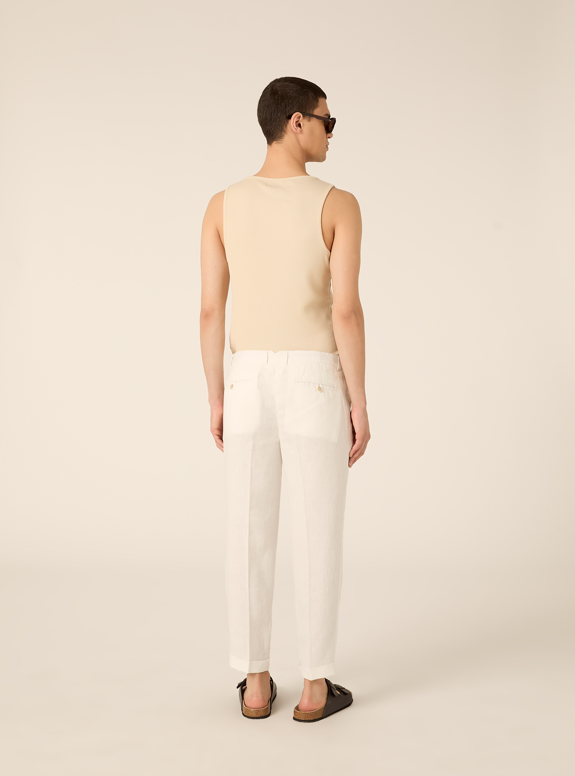 Chinos in lino, WH2 WHITE