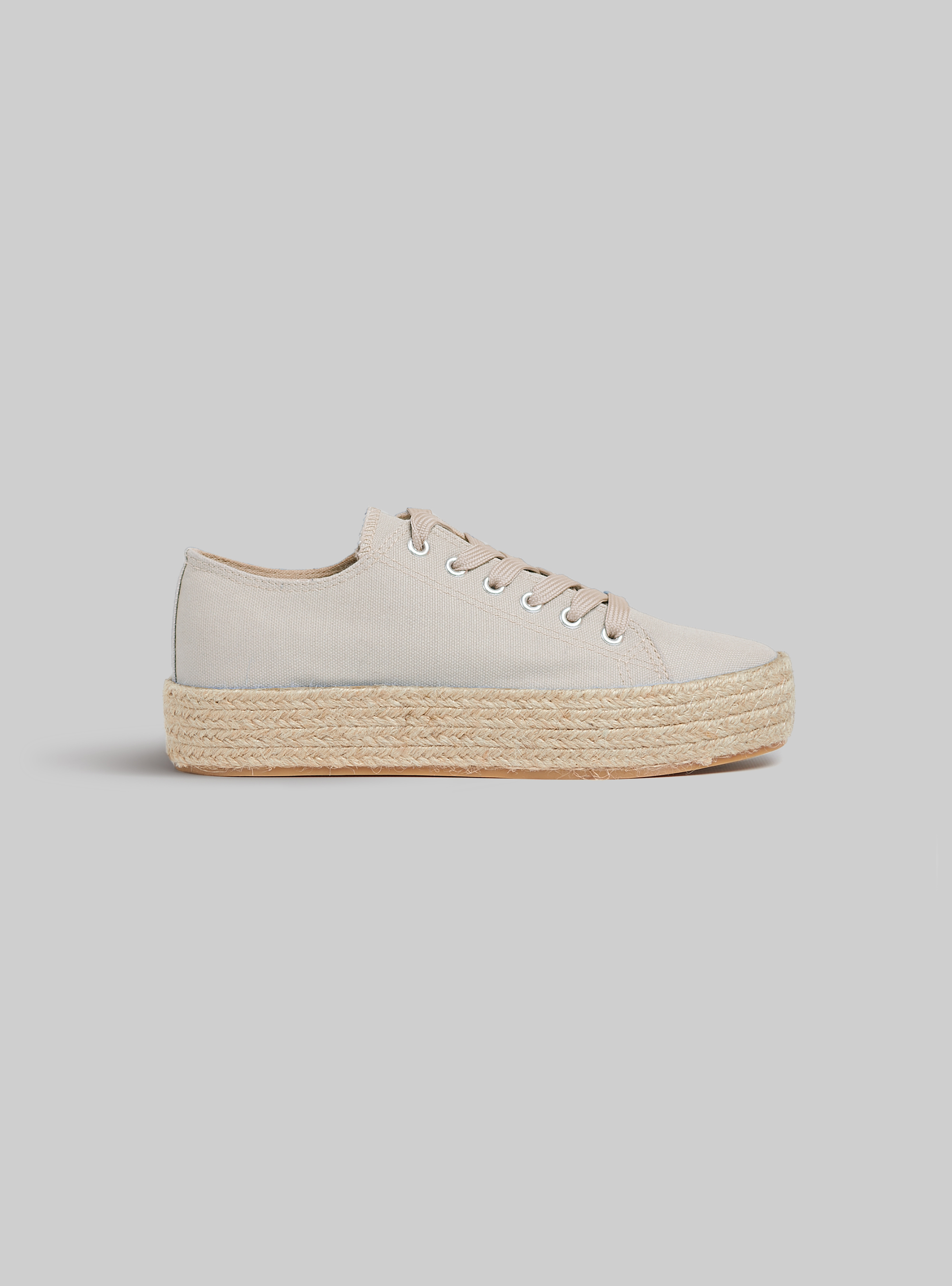 Sneakers with Raffia Sole, BG3 BEIGE LIGHT