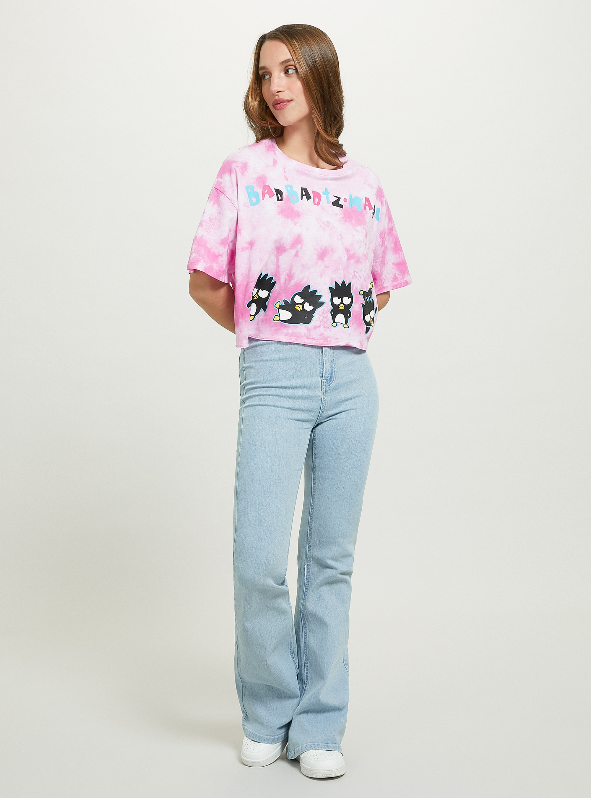 Badtz-Maru / Alcott cropped T-shirt, WH3 WHITE